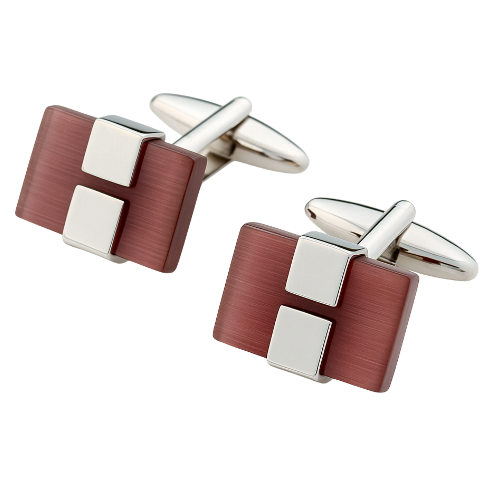Mauve Ice Cateye Cufflinks