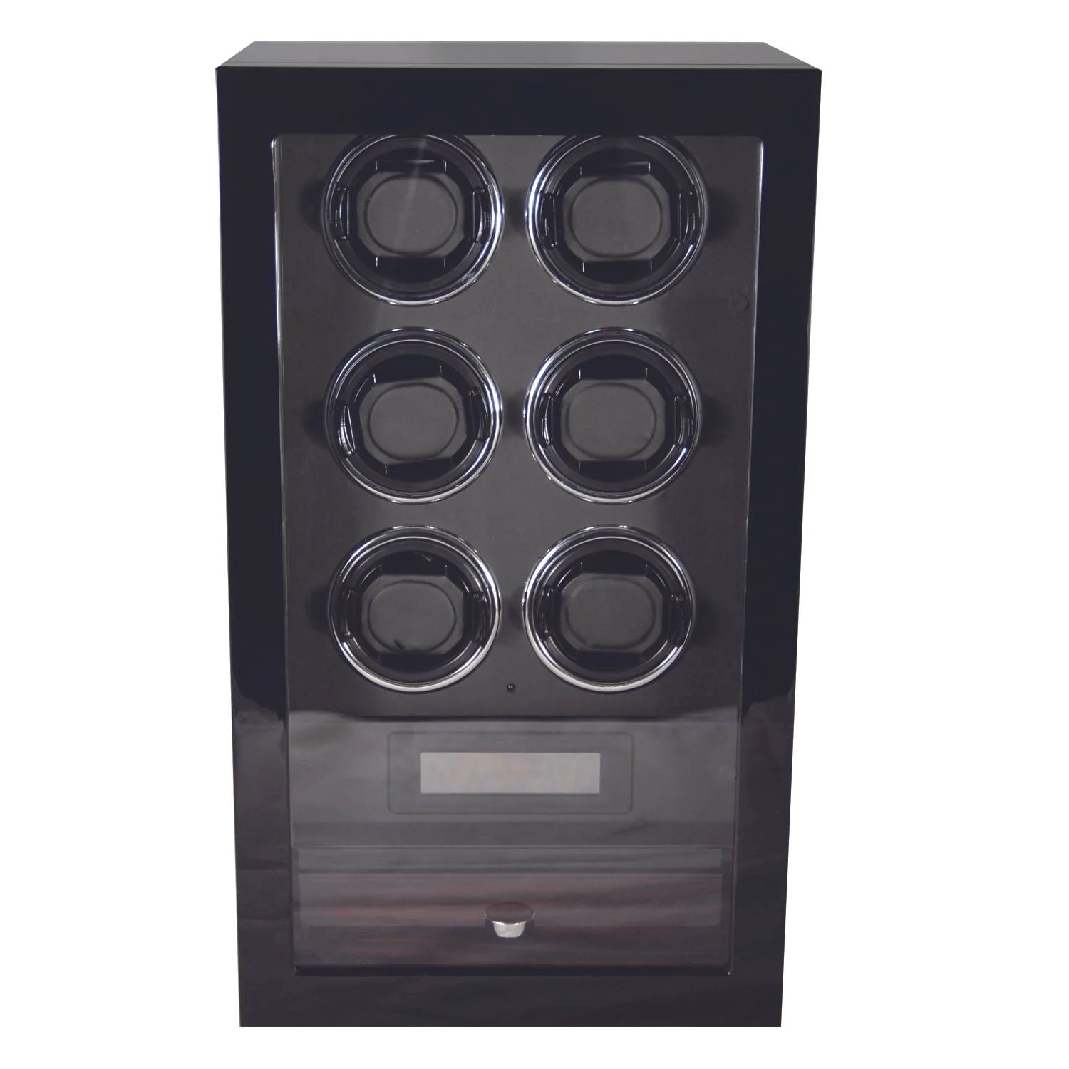 Yarra Watch Winder for 6 Watches + Drawer with Fingerprint Lock Watch Winder Boxes Clinks