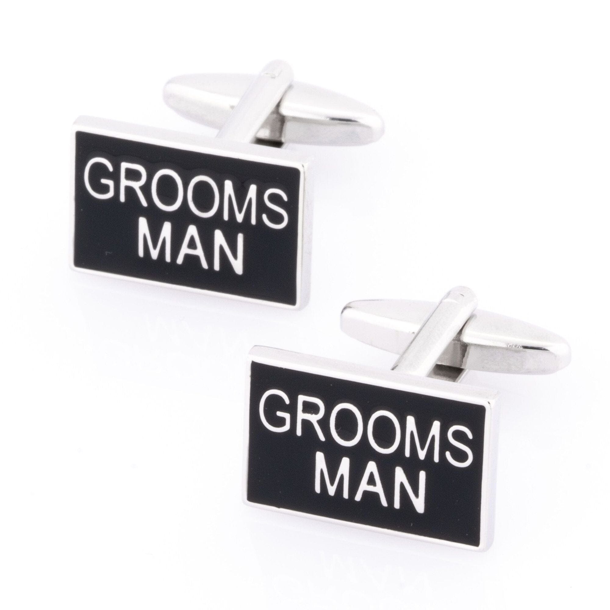 Grooms Man Black and Silver Wedding Cufflinks Wedding Cufflinks Clinks Australia