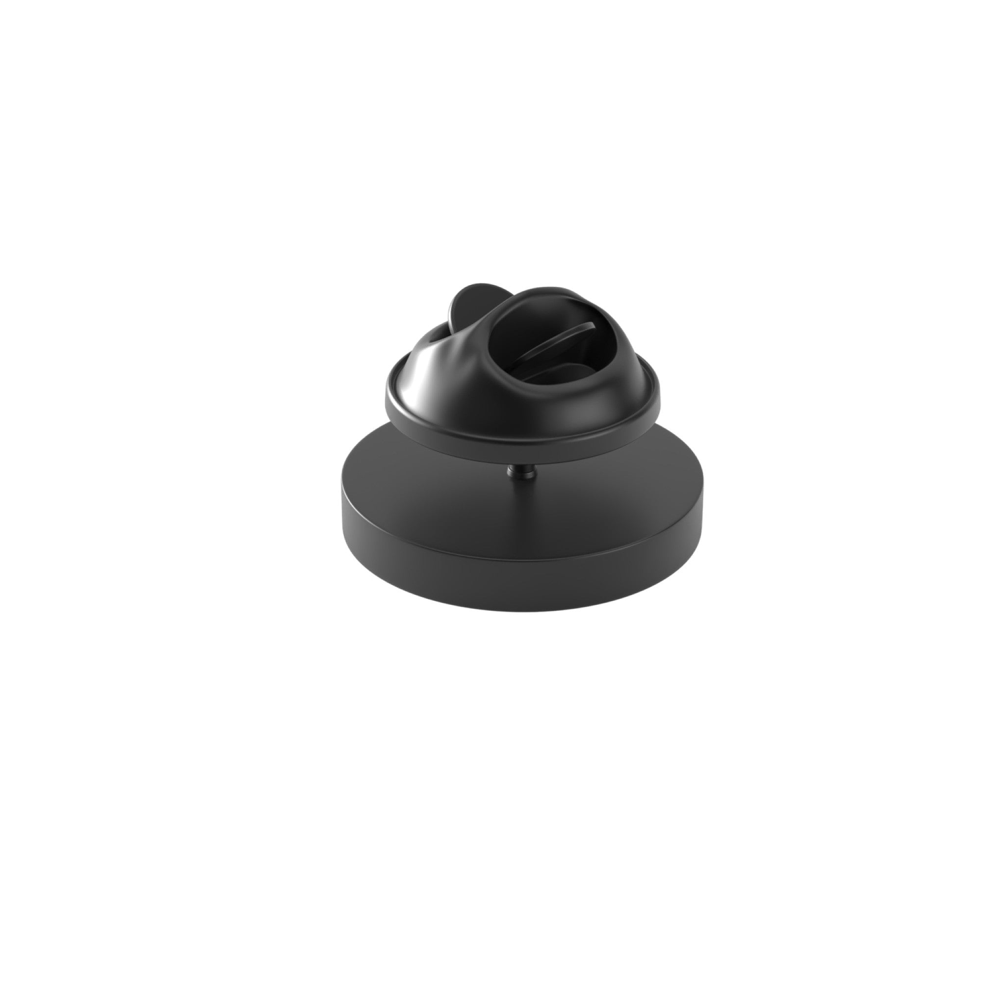 Round Brushed Black Engravable Lapel Pin