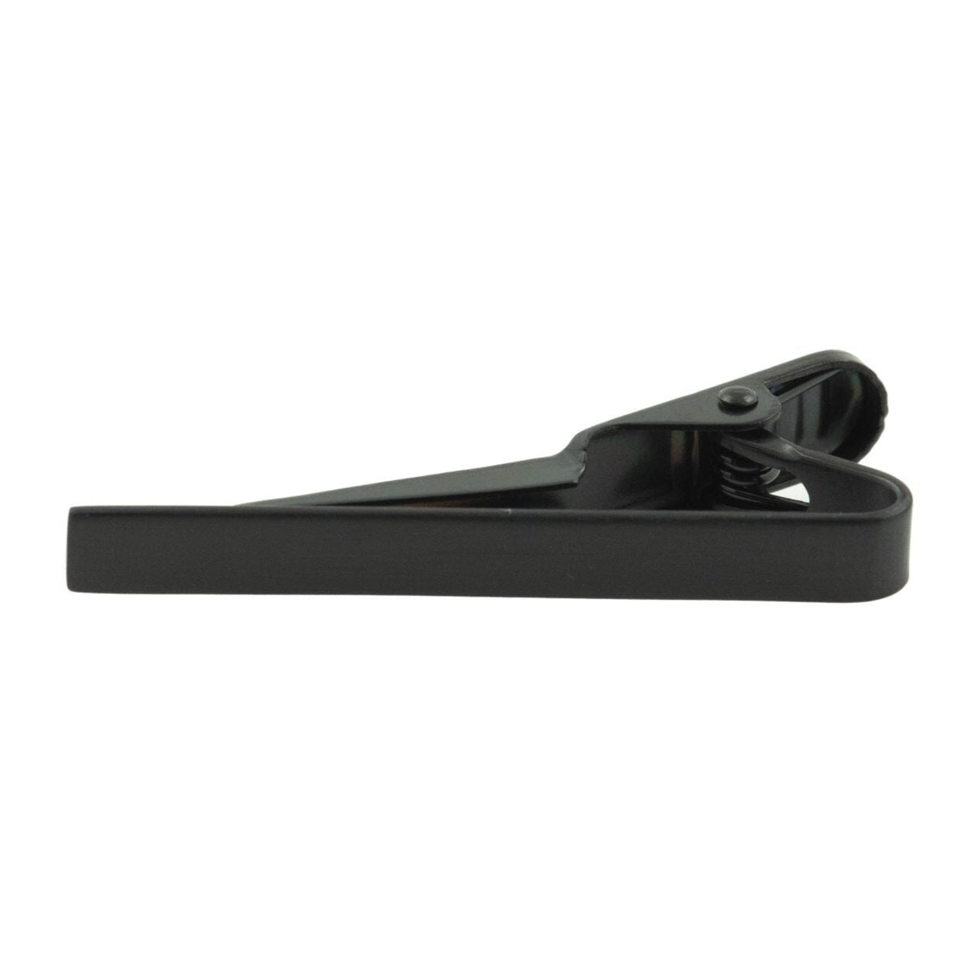 Small Matte Black Tie Clip 40mm