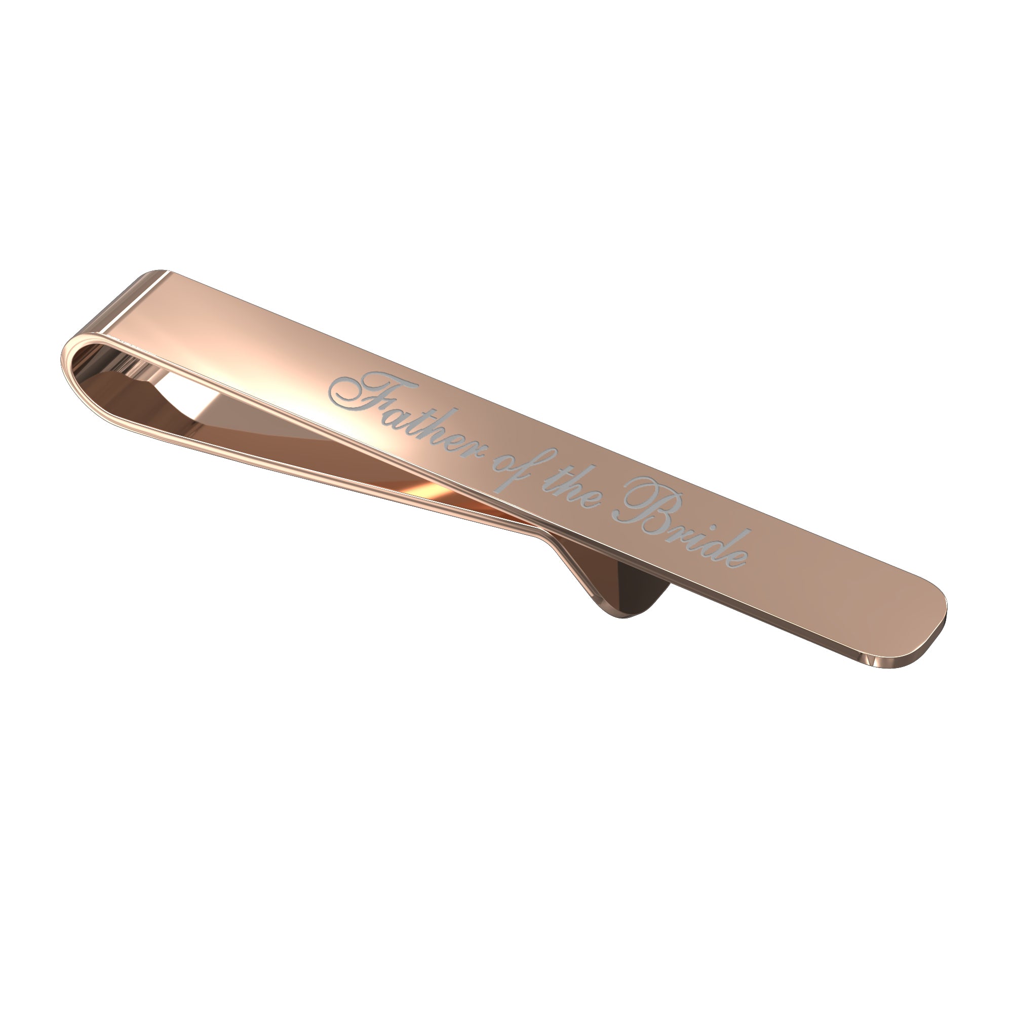 Wedding Role Father of the Bride Engraved Tie Bar