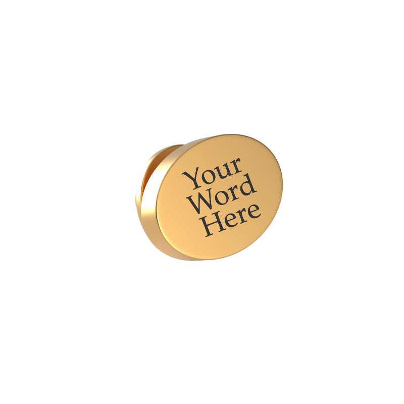 Custom Word Engraved Oval Lapel Pin