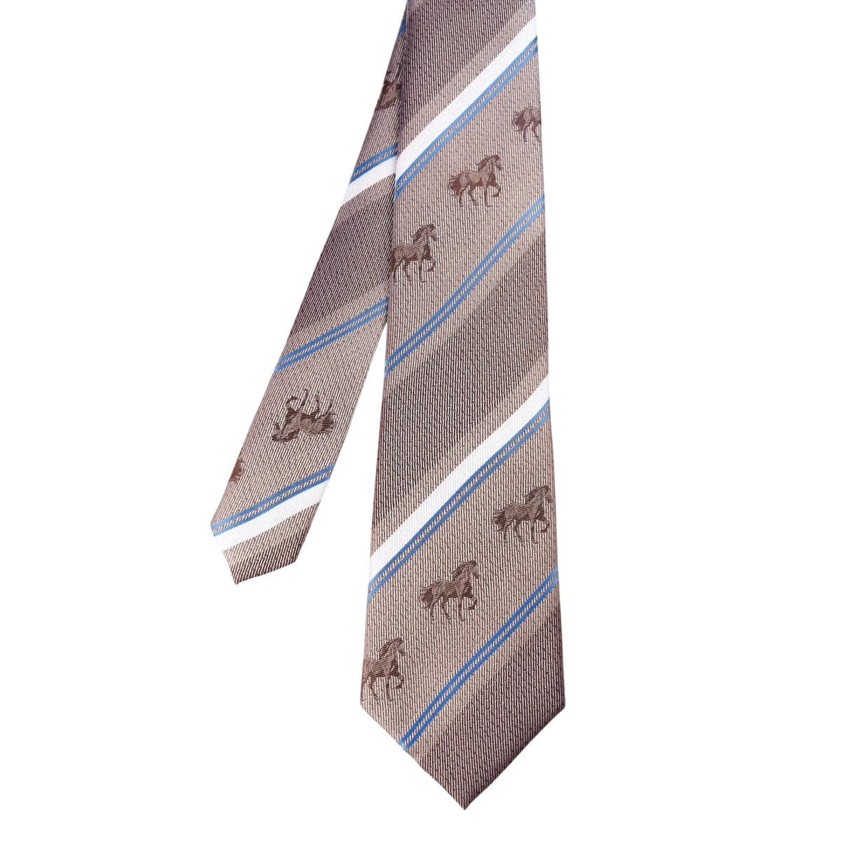 Brown Horse Stripe Tie