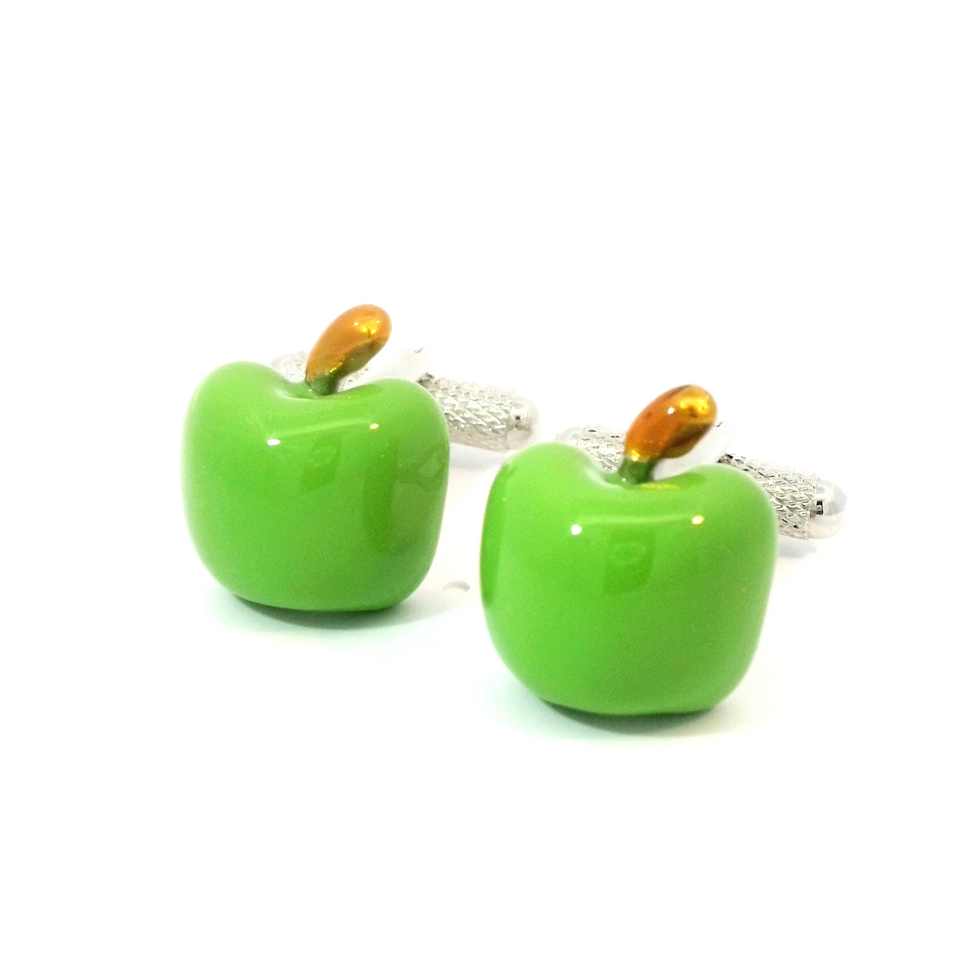 Light Green Apple Cufflinks