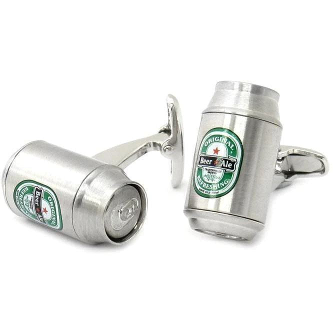 Silver Beer Can Cufflinks Novelty Cufflinks Clinks Australia