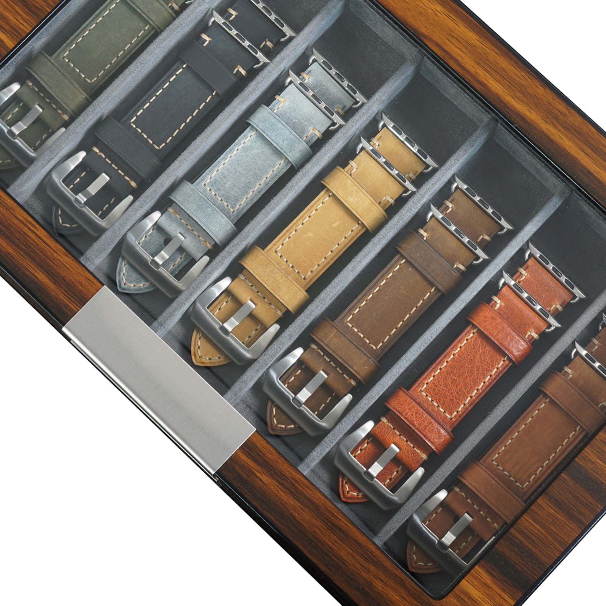 7 Slots Wooden Watch Straps Box Watch Boxes Clinks Australia