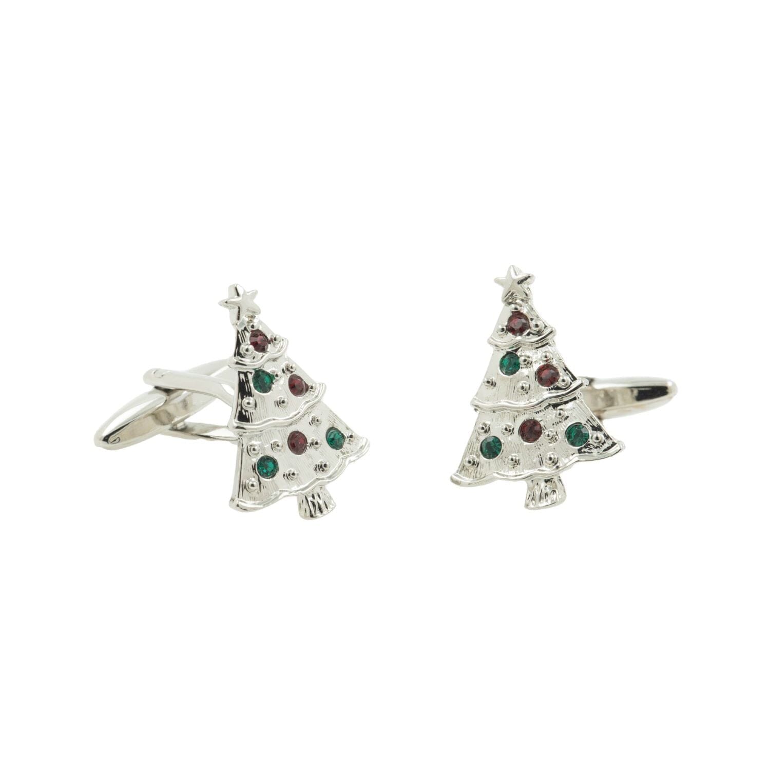 Silver Christmas Tree Cufflinks Novelty Cufflinks Clinks