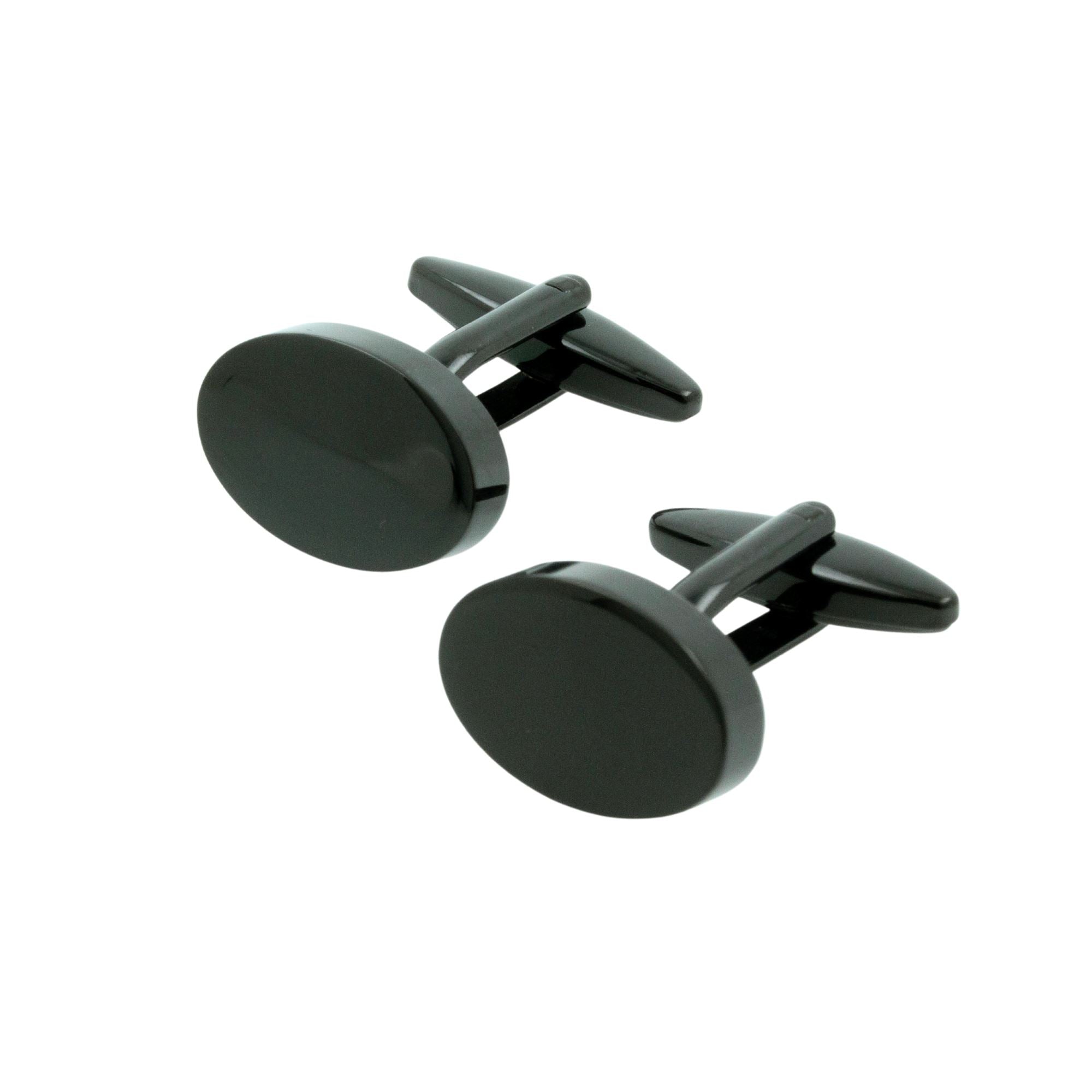 Oval Gunmetal Engravable Cufflinks Engraving Cufflinks Clinks Australia
