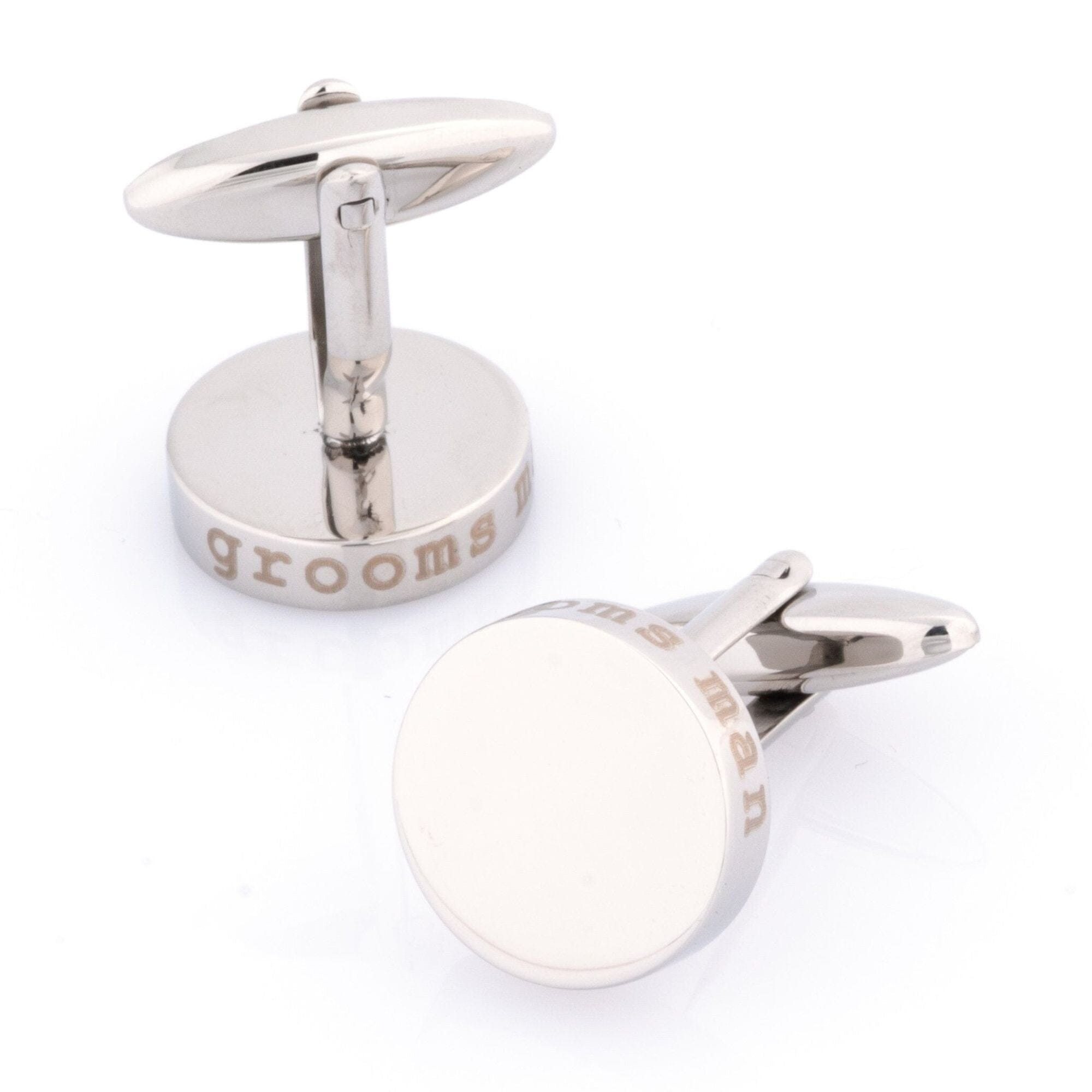 Groomsman Laser Etched Round Engravable Wedding Cufflinks Wedding Cufflinks Clinks Australia