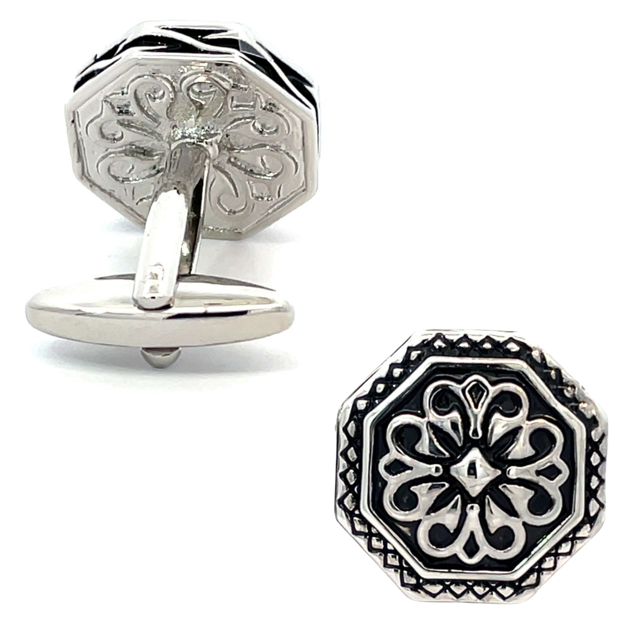Udolpho Cufflinks: Octagonal Gothic style