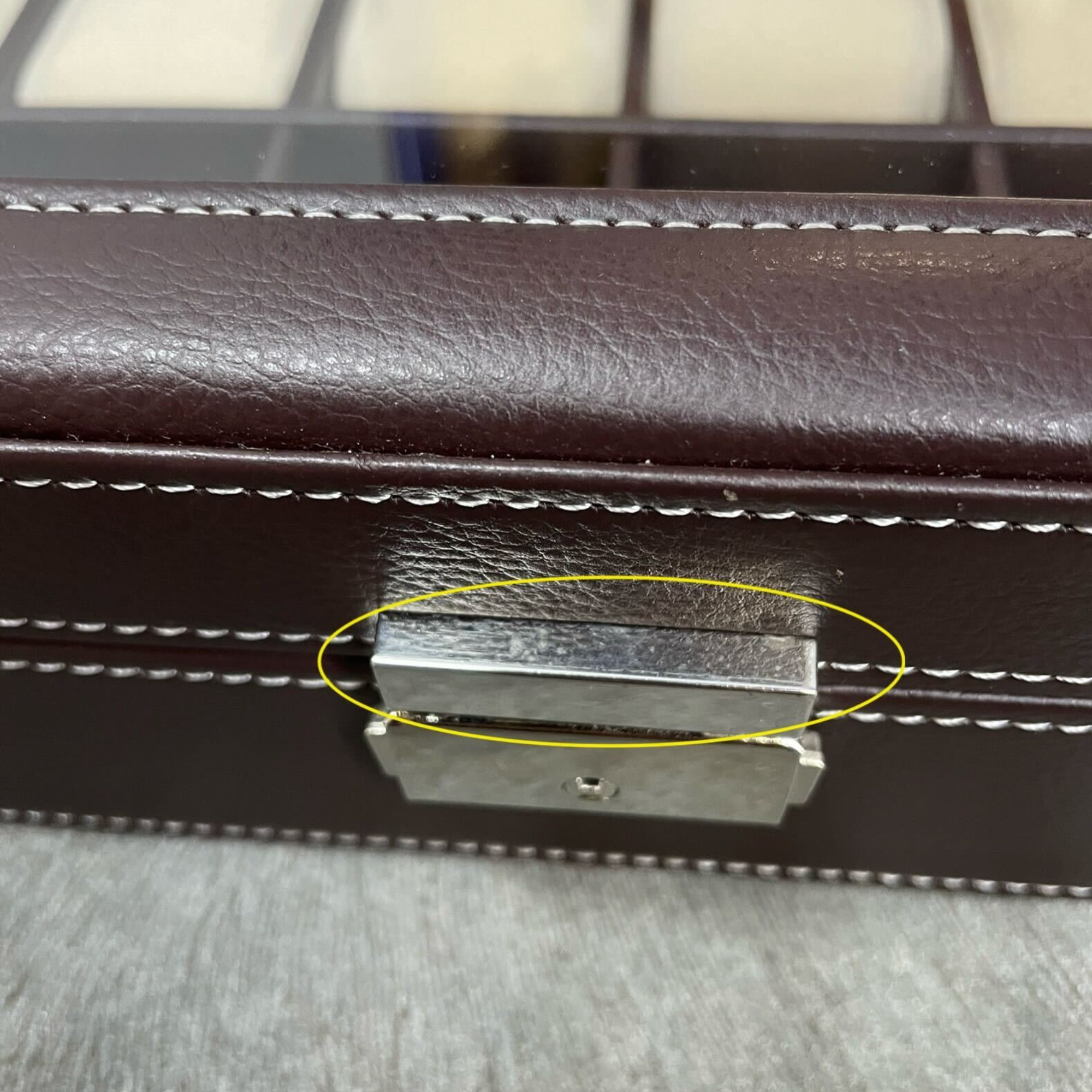 Seconds - Dark Brown Leather Watch Box for 12 Watches