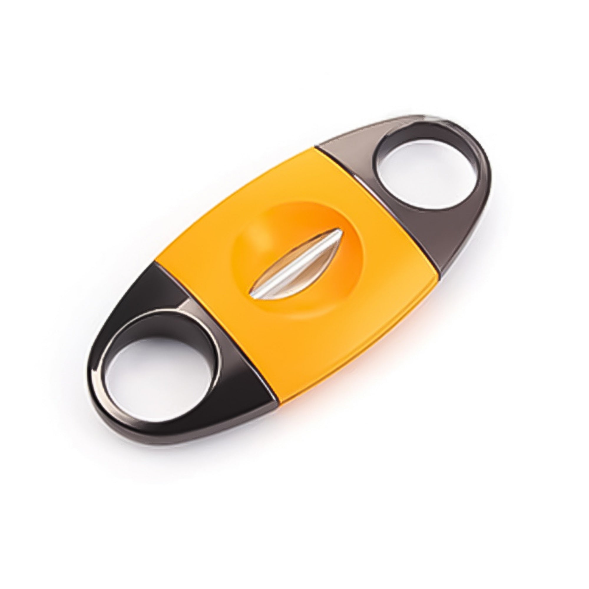 Yellow and Gunmetal V-Cut Cigar Cutter