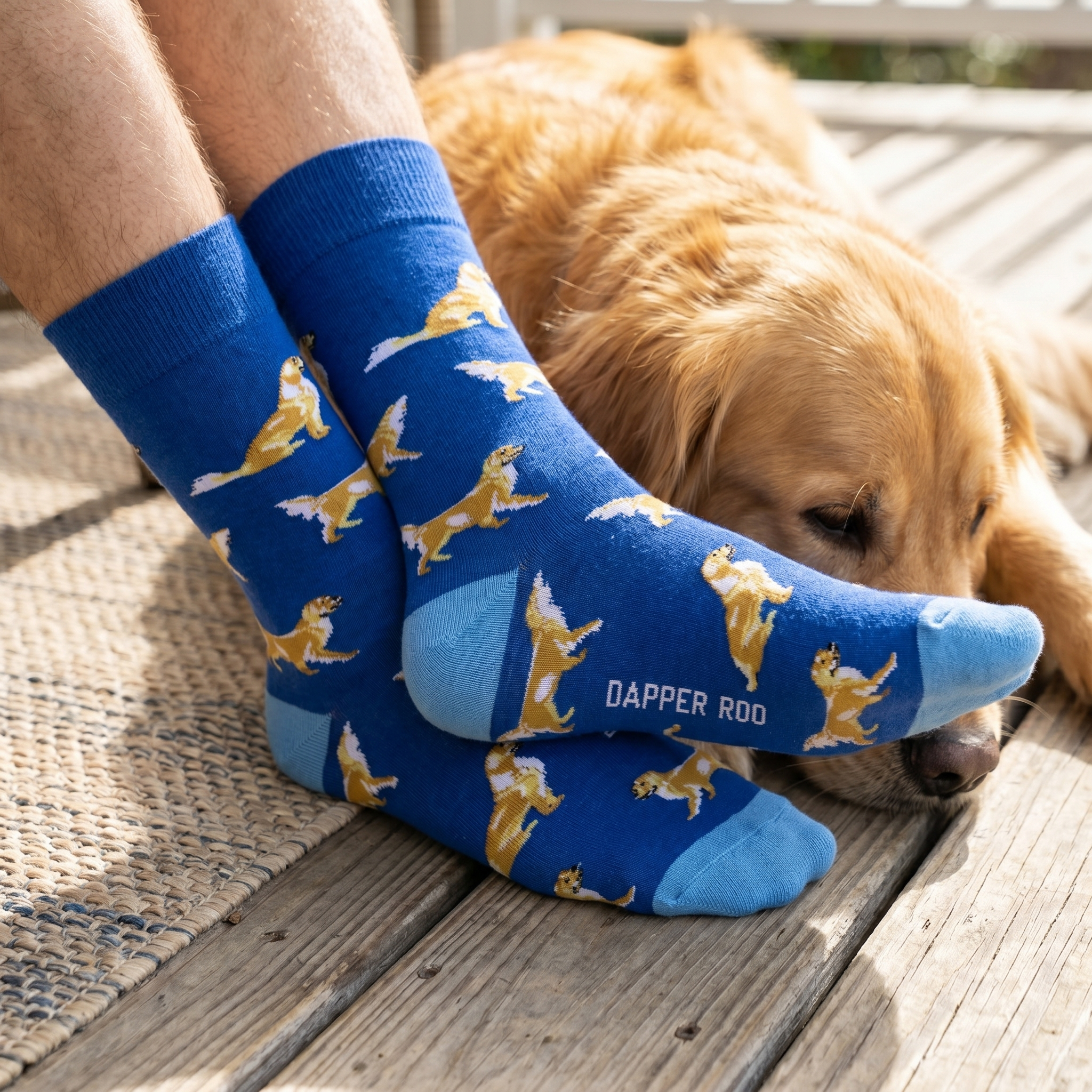 Golden Retriever Socks by Dapper Roo lifestyle image