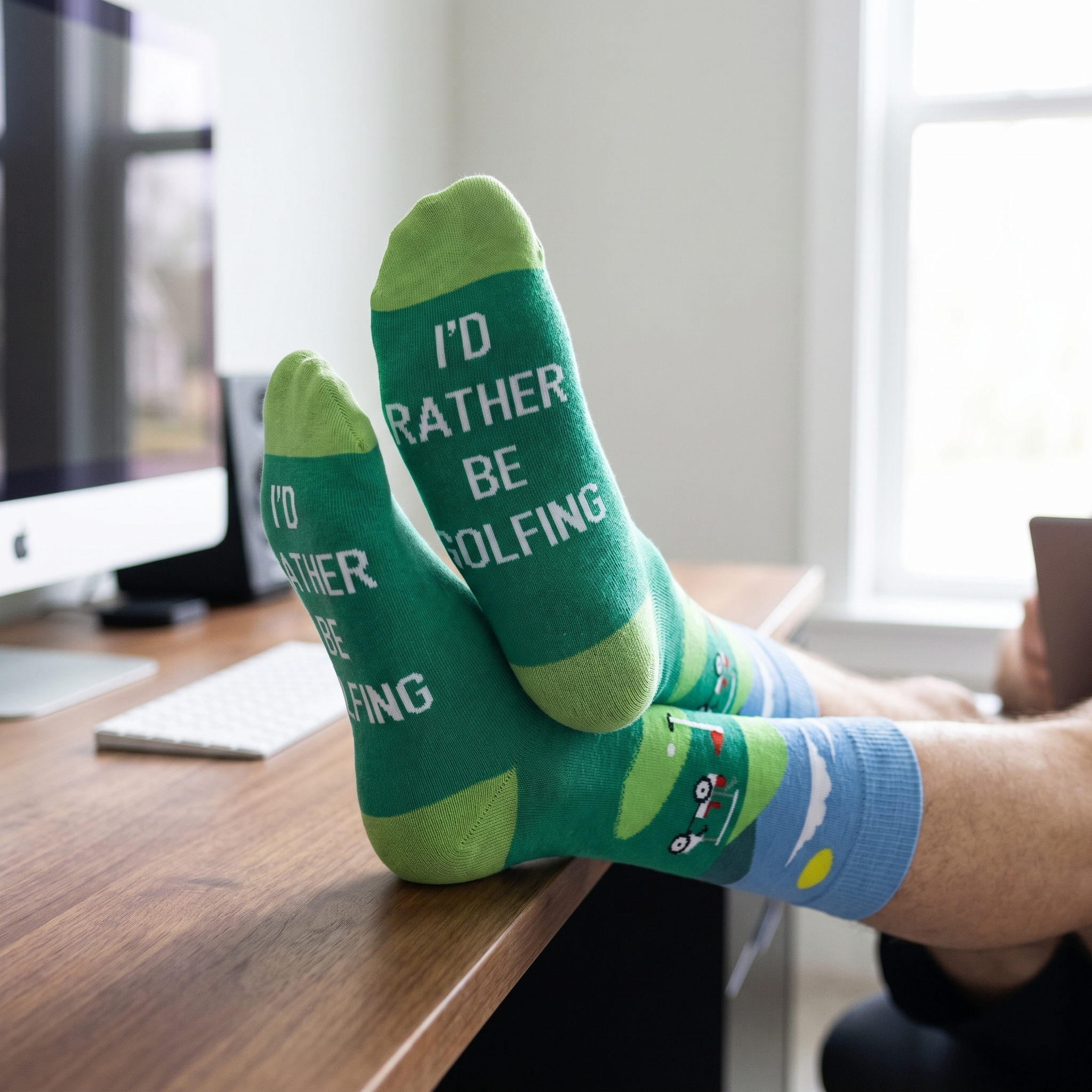 Golf Course Scene Socks by Dapper Roo lifestyle image