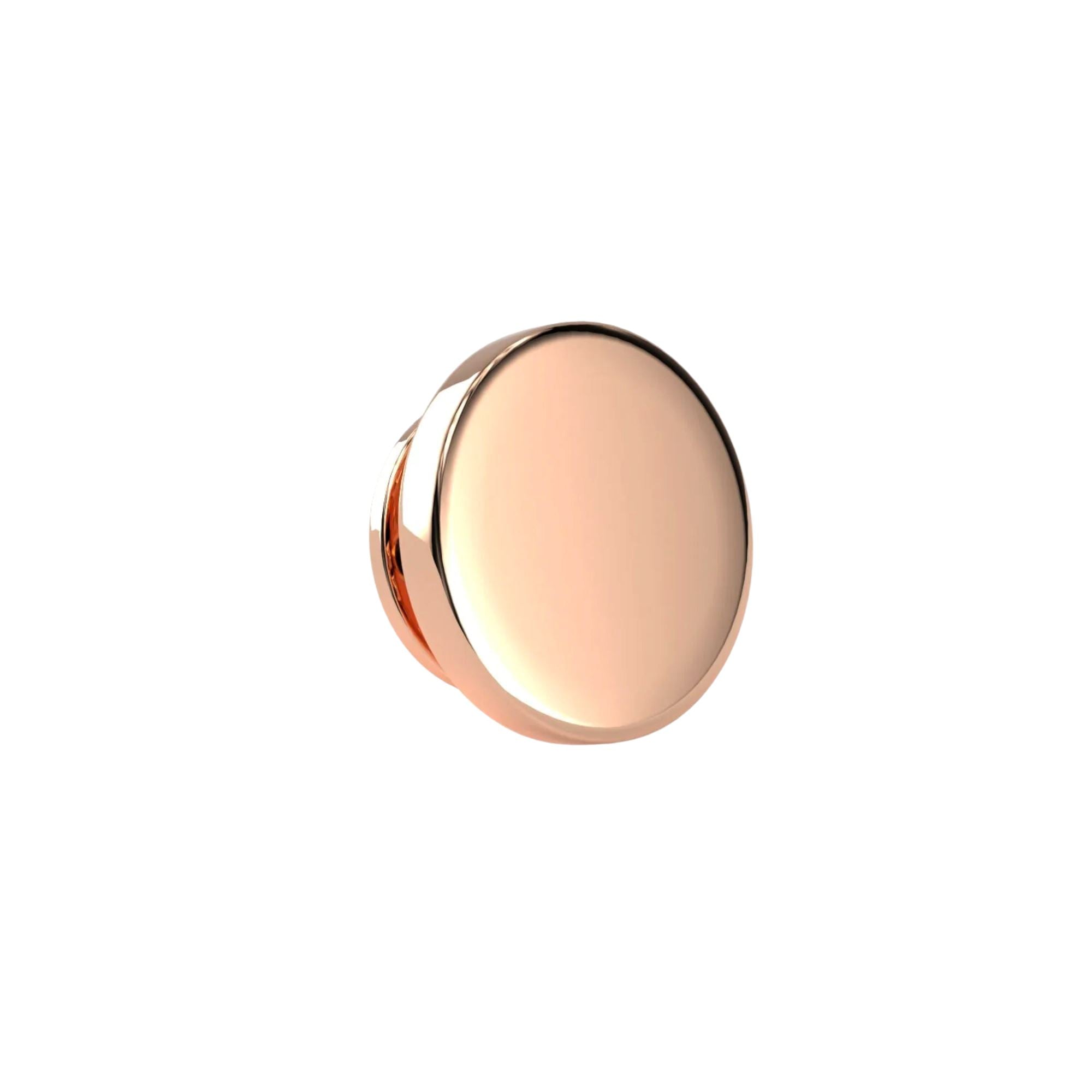 Round Rose Gold Engravable Lapel Pin Lapel Pin Clinks Default