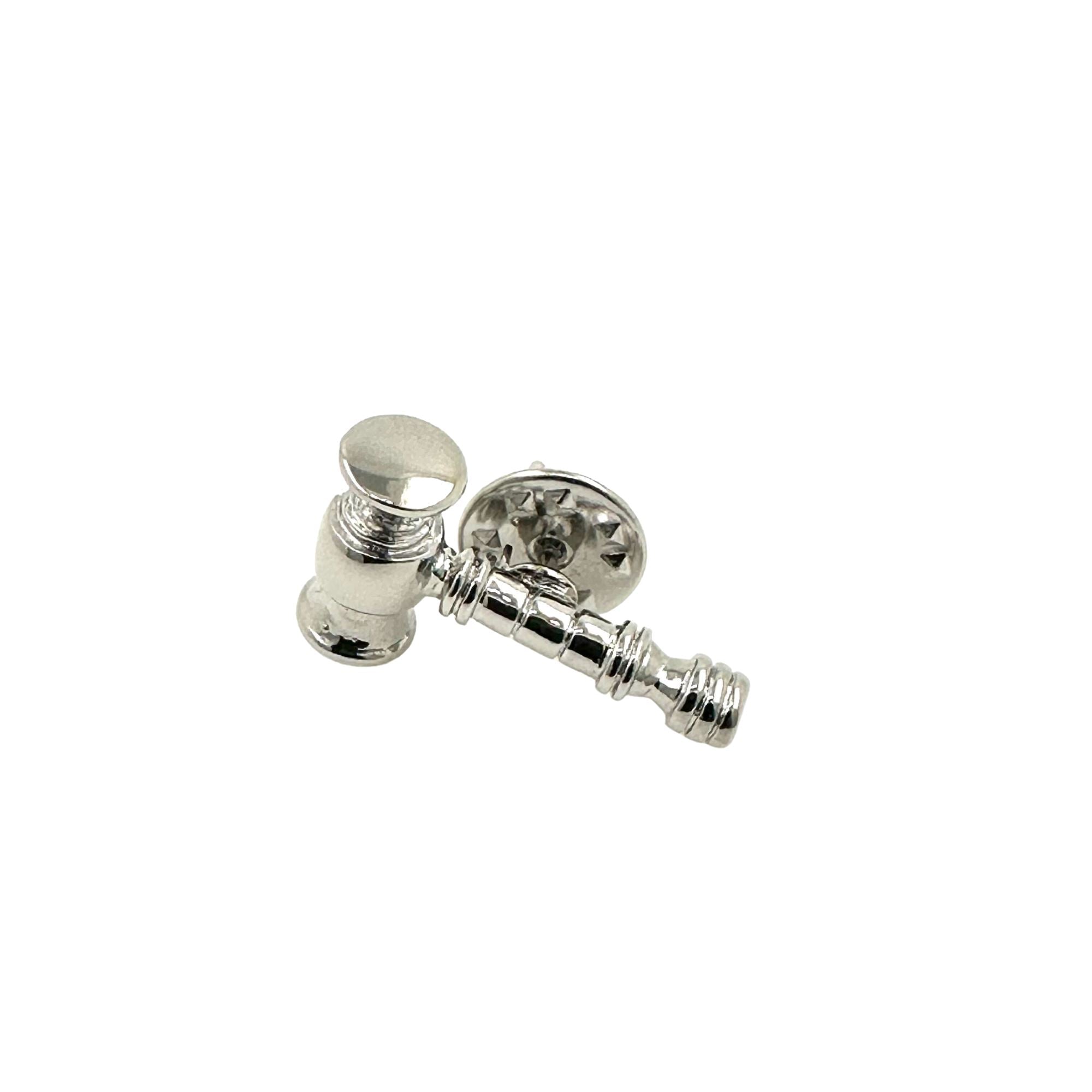 Silver Gavel Lapel Pin Lapel Pin Clinks Australia