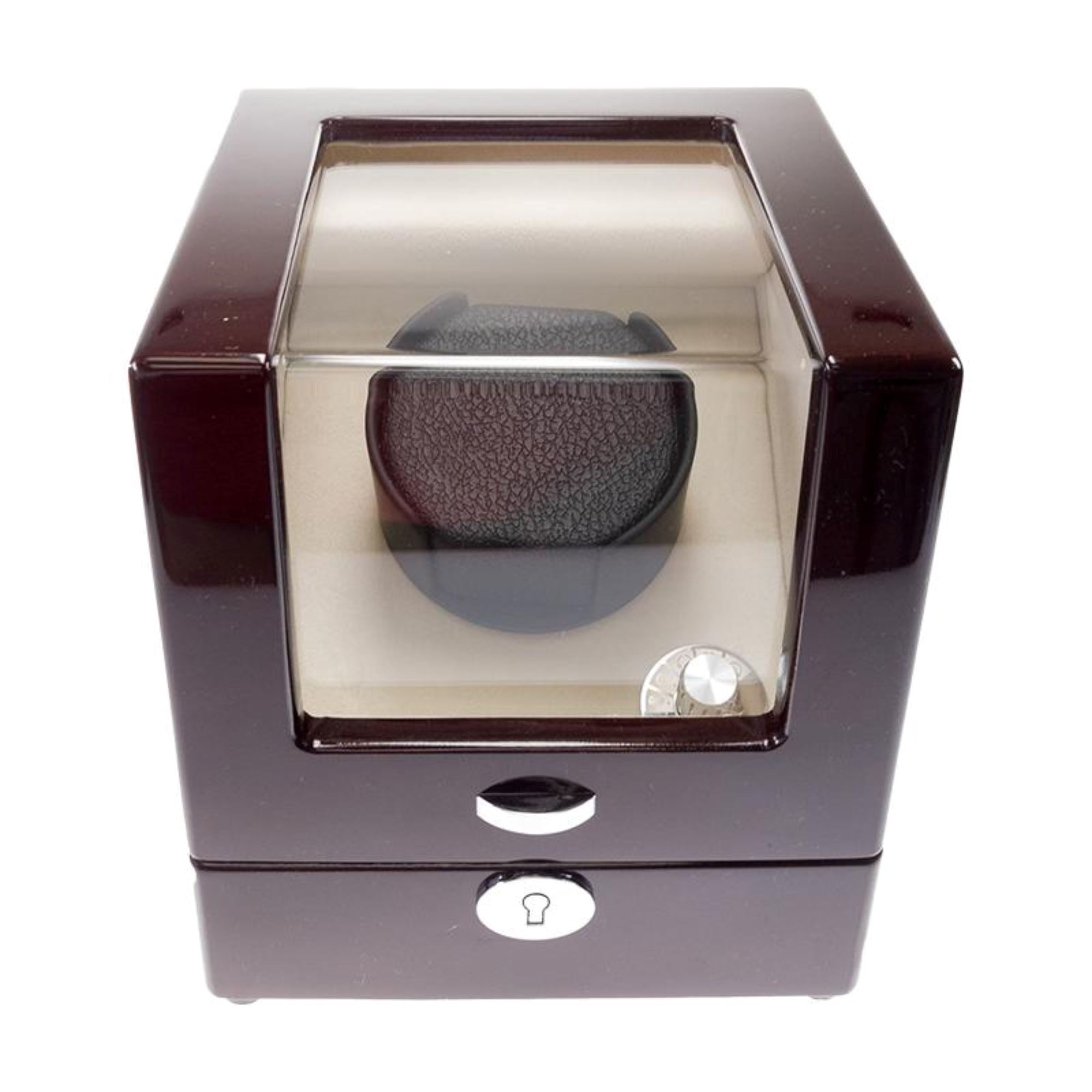 Seconds - Waratah Watch Winder Box for 1 Watch in Mahogany (e) Seconds Clinks