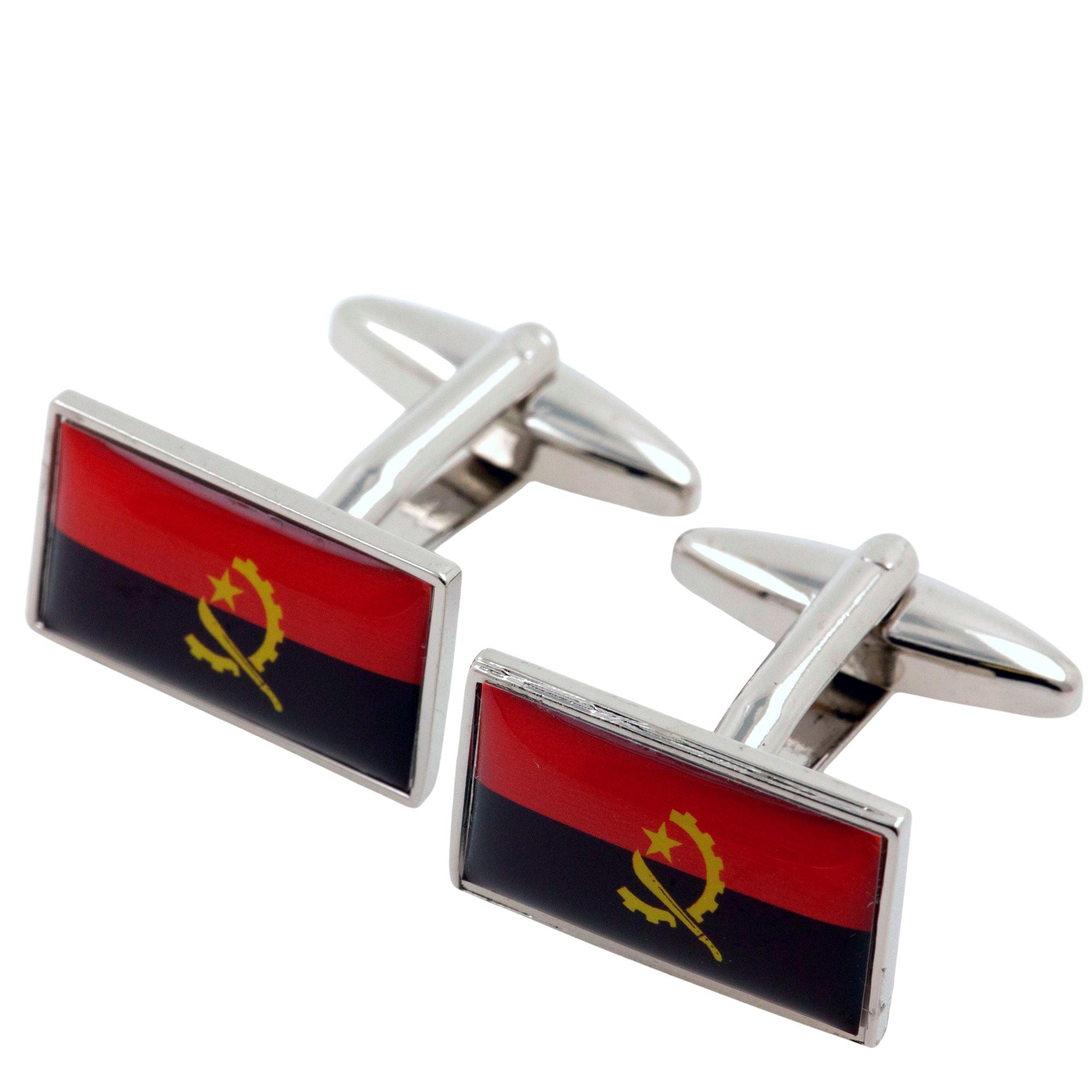Flag of Angola Cufflinks Novelty Cufflinks Clinks