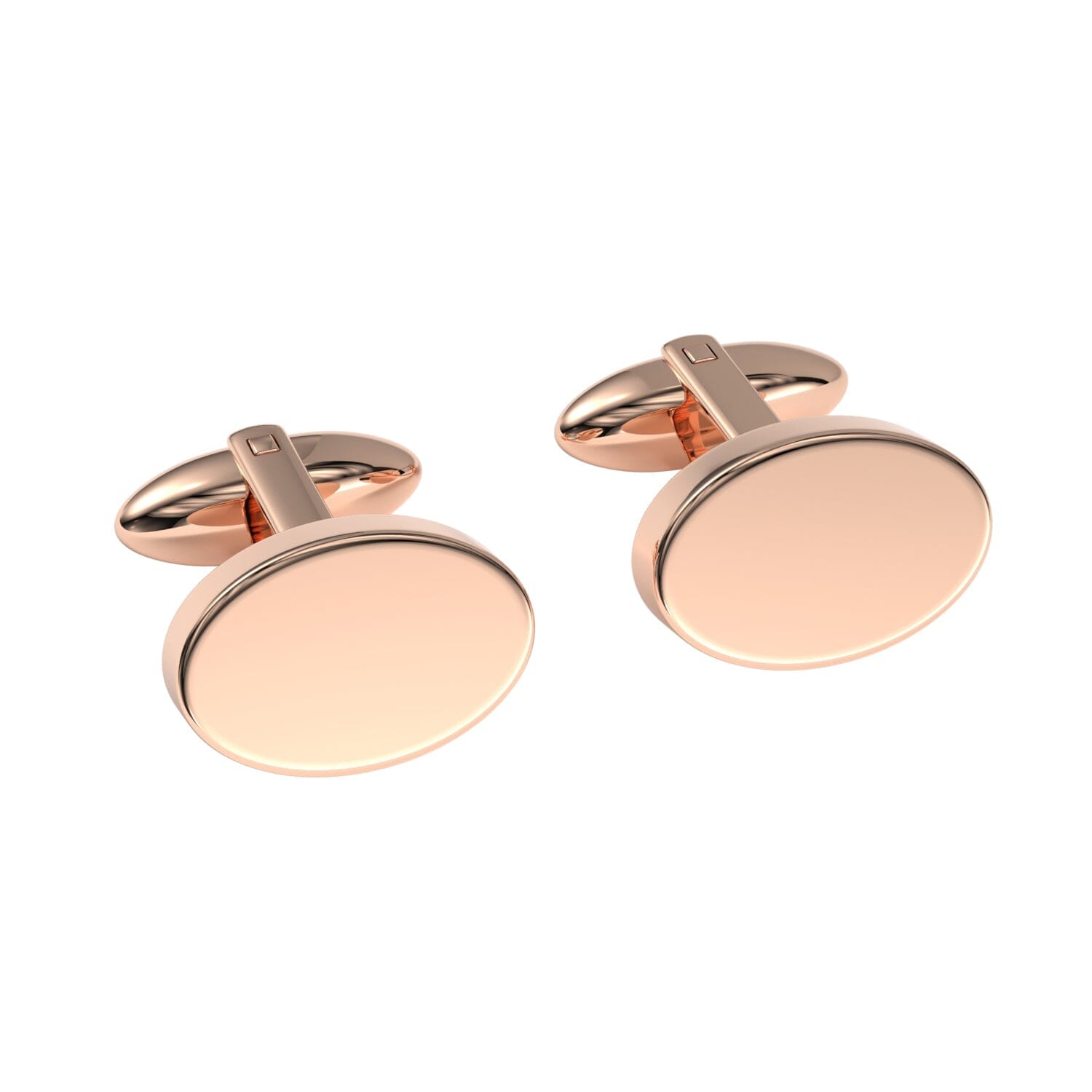 Oval Rose Gold Engravable Cufflinks Engraving Cufflinks Clinks Australia