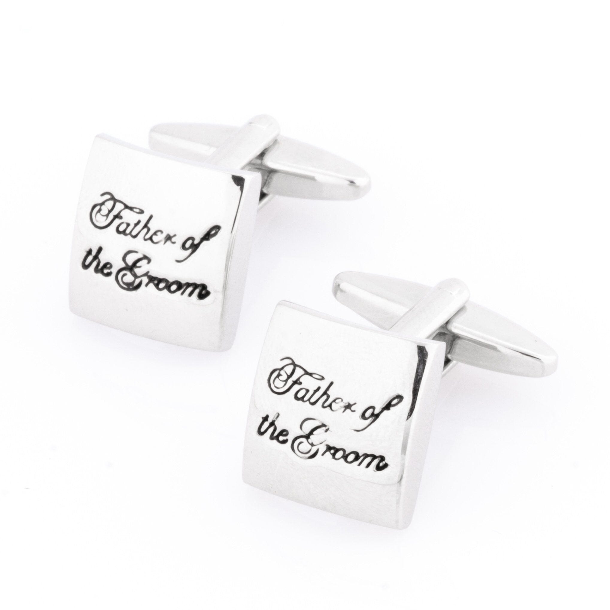 Father of the Groom Curved Wedding Silver Cufflinks Wedding Cufflinks Clinks Australia