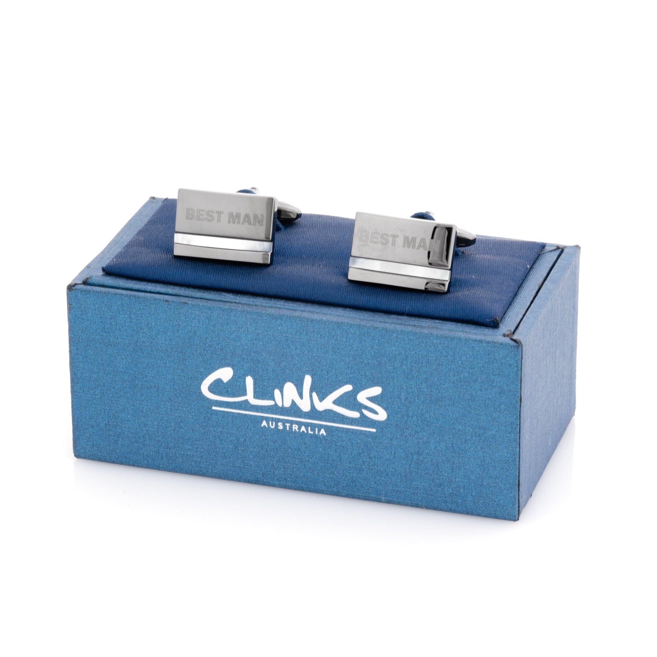 Best Man Laser Etched Mother of Pearl Gunmetal Wedding Cufflinks Wedding Cufflinks Clinks Australia