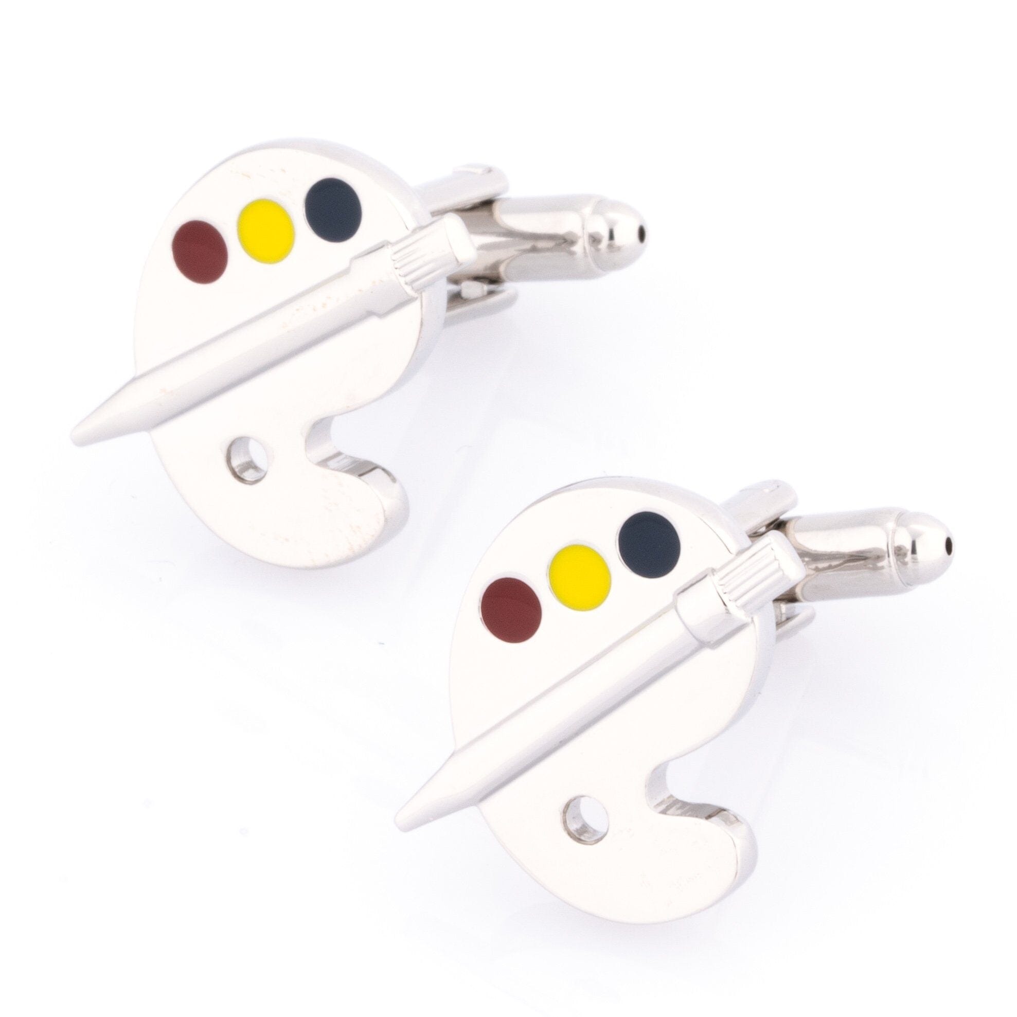 Artist Paint Palette Silver Cufflinks Novelty Cufflinks Clinks Australia