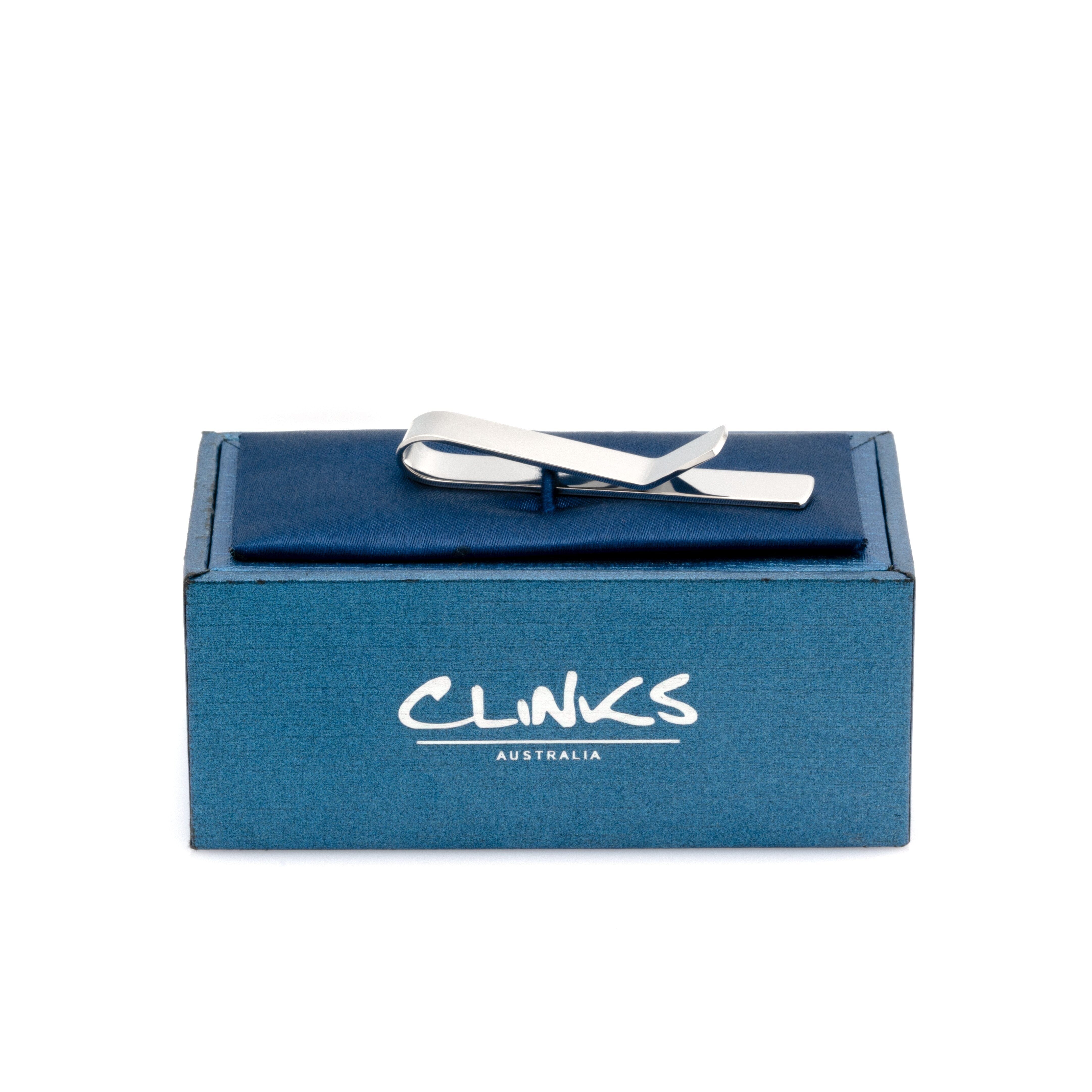 Shiny Silver Tie Bar Tie Clips Clinks