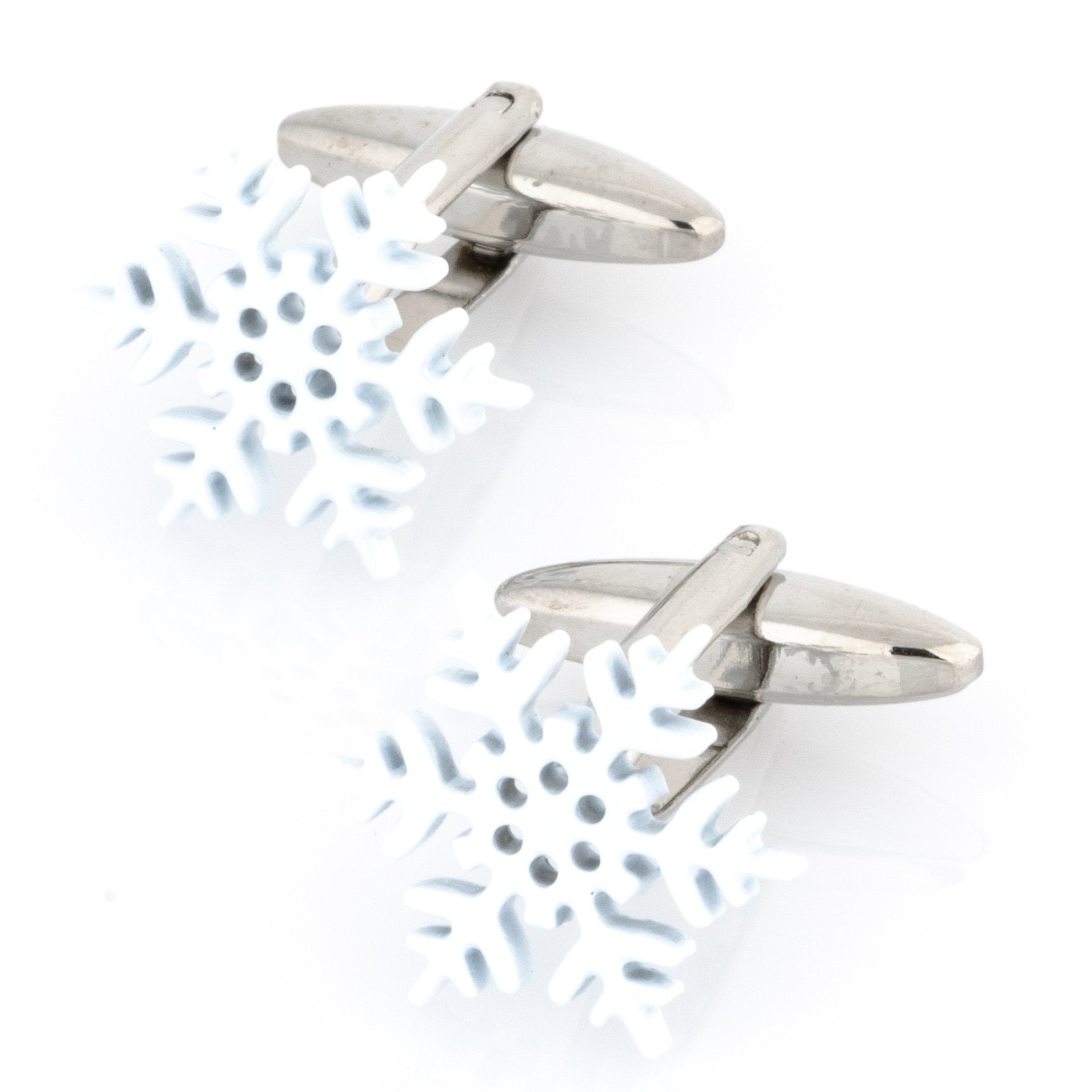 White Snow Flake Cufflinks Novelty Cufflinks Clinks Australia