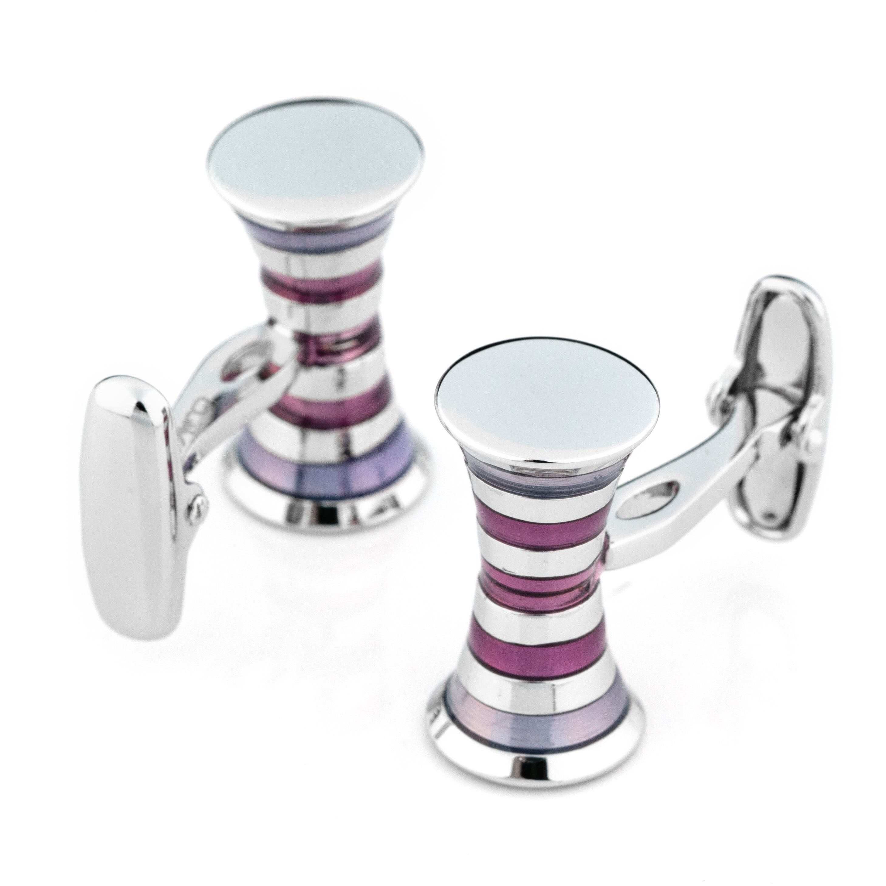 Purple Spiral Cufflinks Classic & Modern Cufflinks Clinks Australia