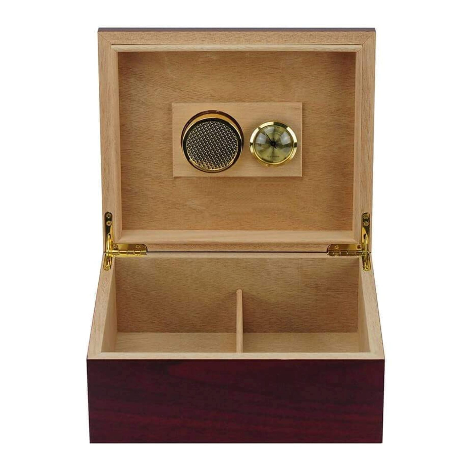 25 CT Cherry Cigar Humidor Mahogany Lining Box for Cigars Cigar Boxes Clinks