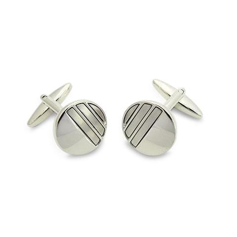 Three Bar Button Cufflinks Classic & Modern Cufflinks Clinks Australia