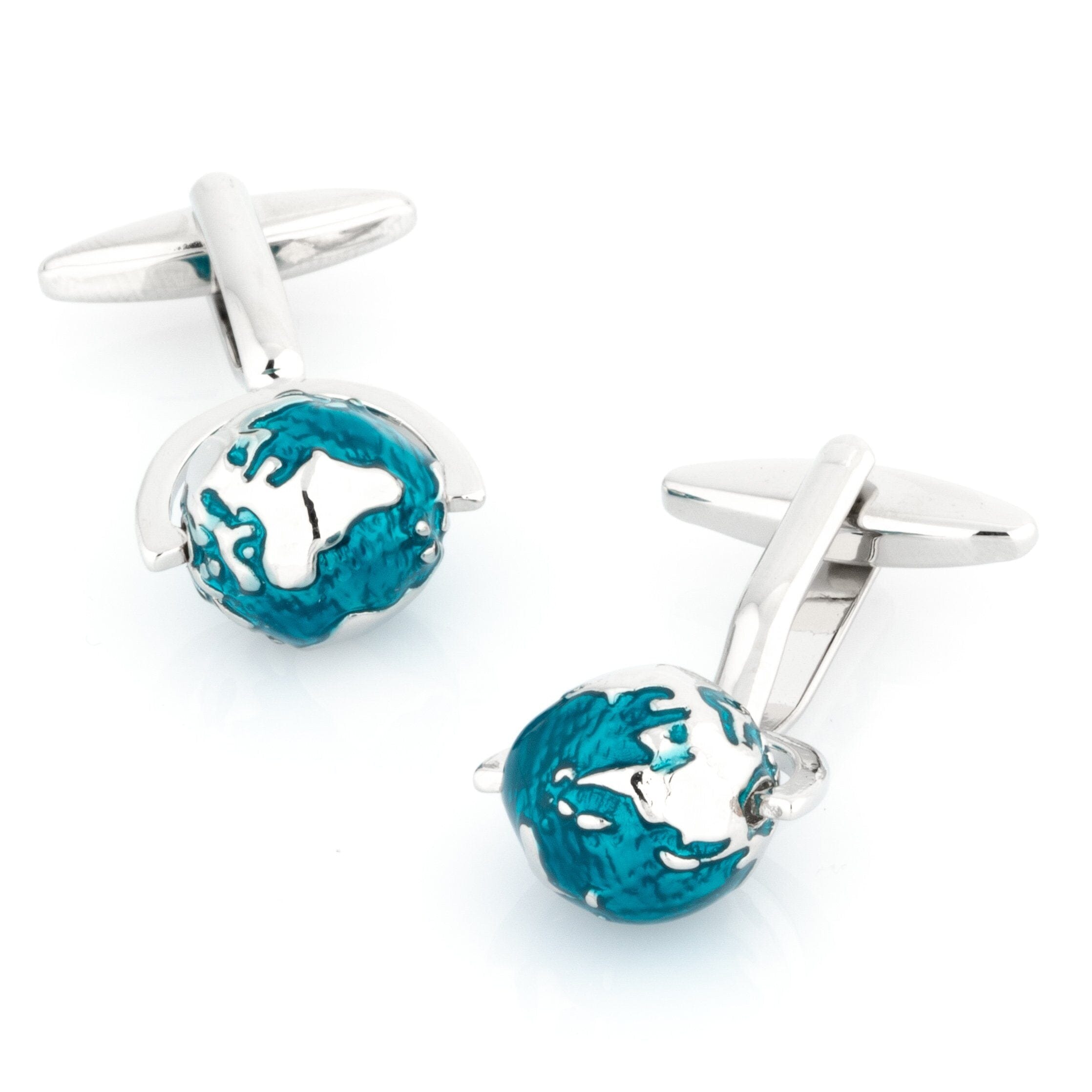 Blue Abstract Spinning Globe Cufflinks Novelty Cufflinks Clinks Australia Blue Abstract Spinning Globe Cufflinks