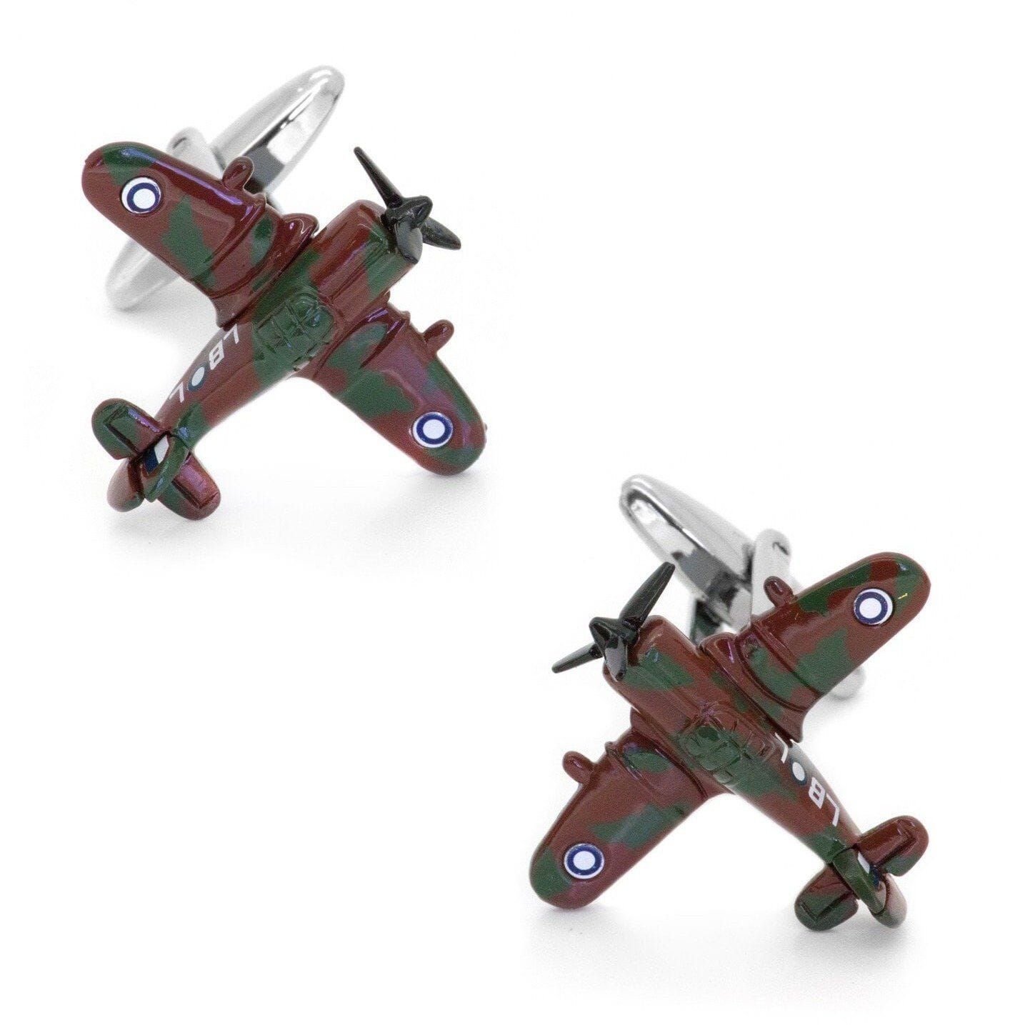 CAC Boomerang Fighter Airplane Cufflinks Camouflage Novelty Cufflinks Clinks Australia CAC Boomerang Fighter Airplane Cufflinks Camouflage