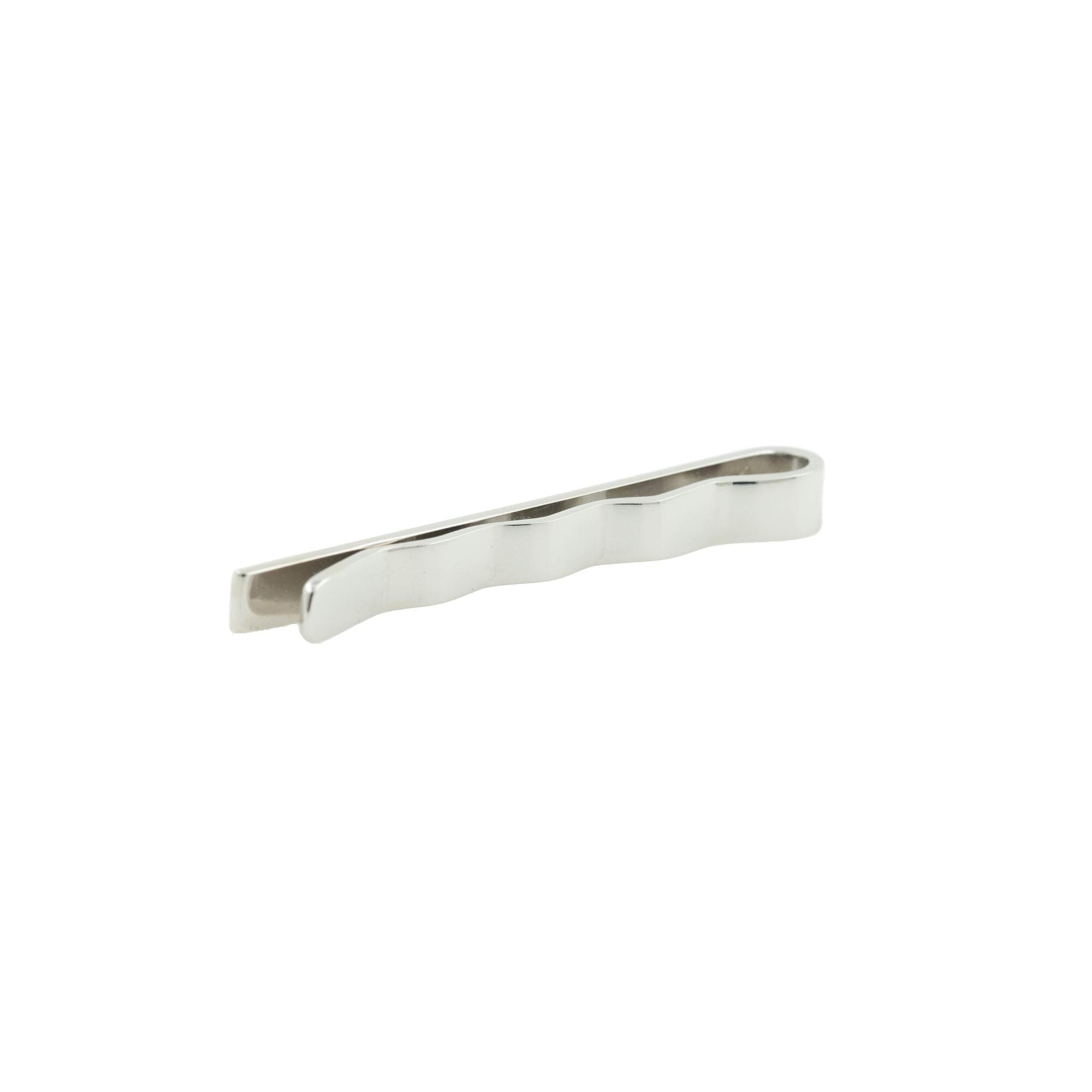 Ridged Silver Tie Bar Tie Bars Clinks
