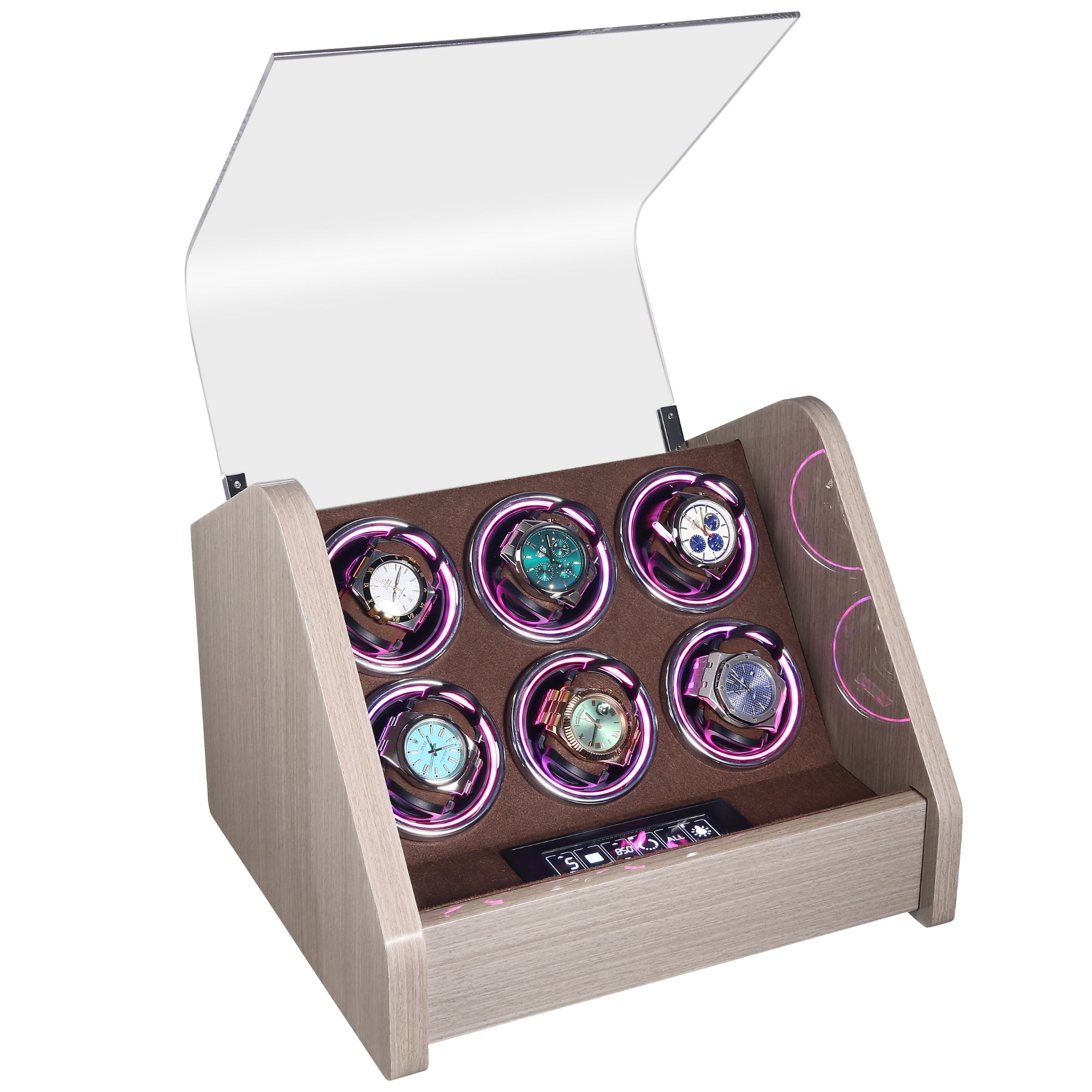Tweed Watch Winder for 6 Watches