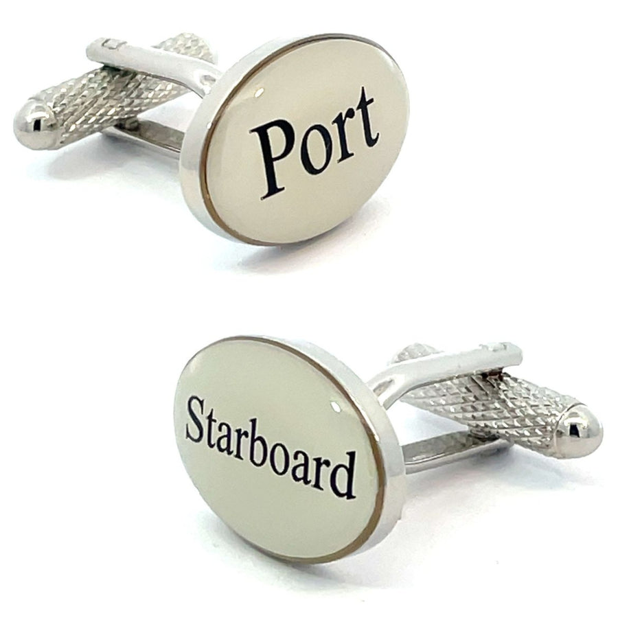 Port  Starboard Black/White Cufflinks