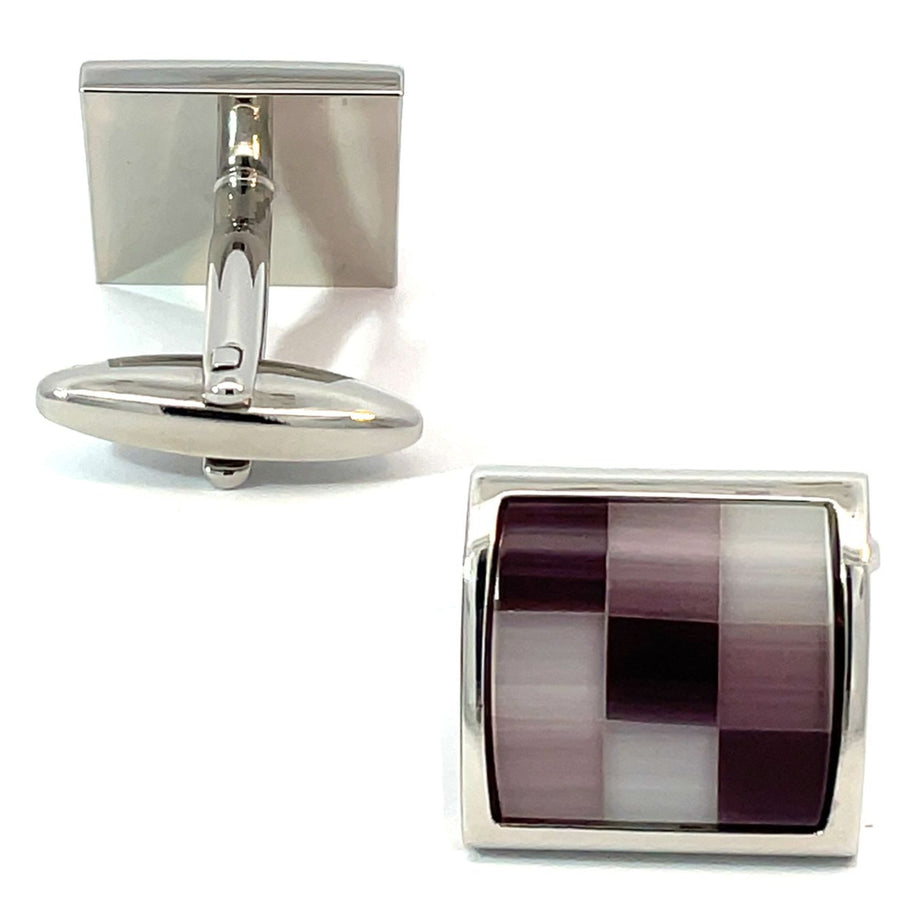 Purple Check Cufflinks