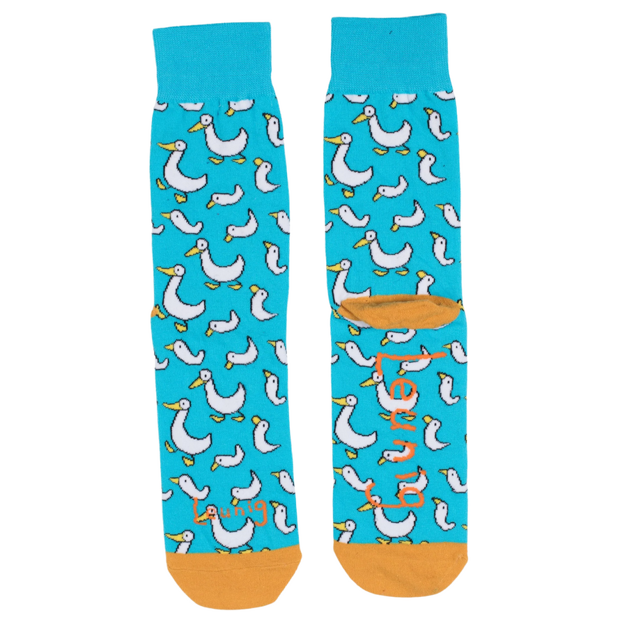 Leunig Duck Socks Blue