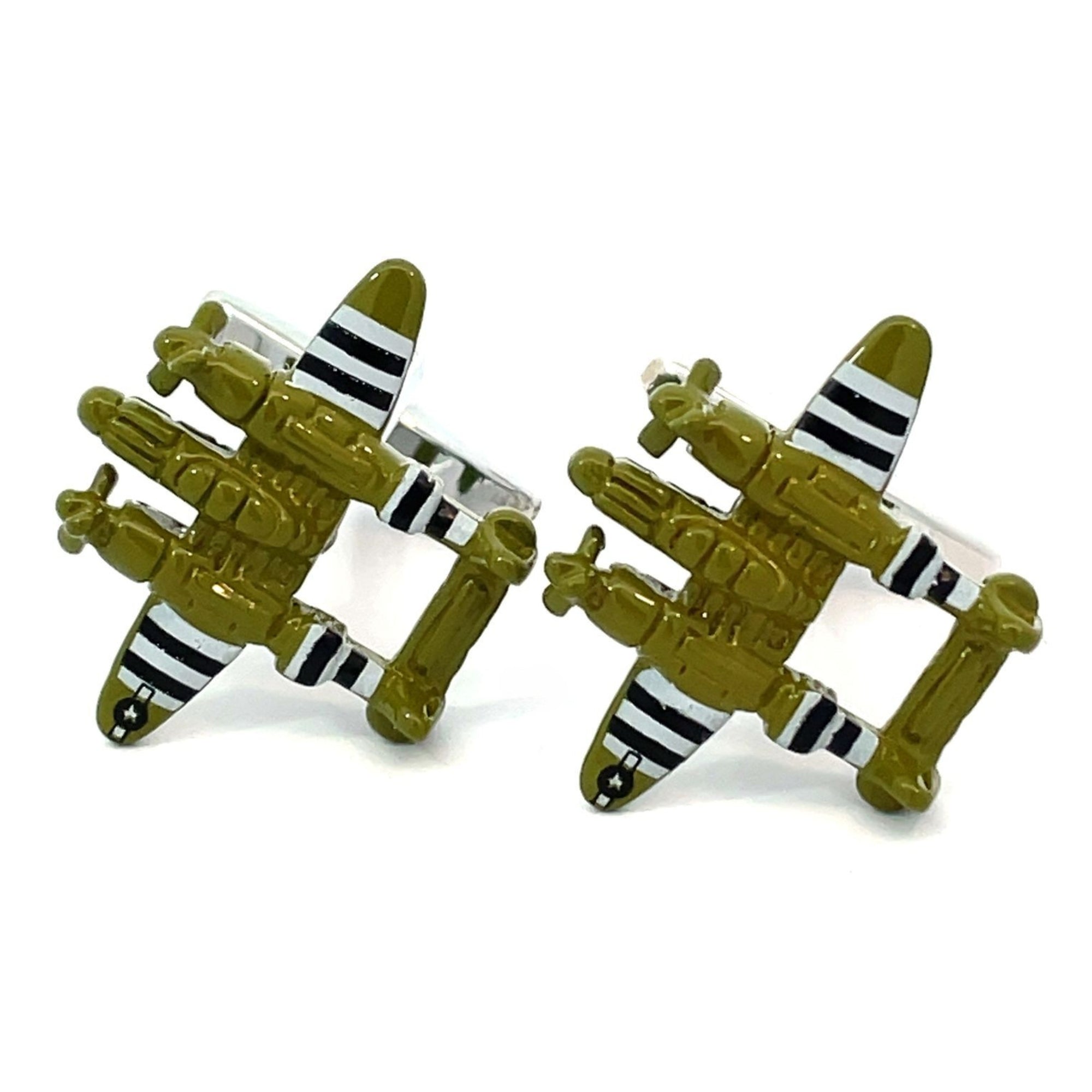 P38 Lightening Aircraft Cufflinks