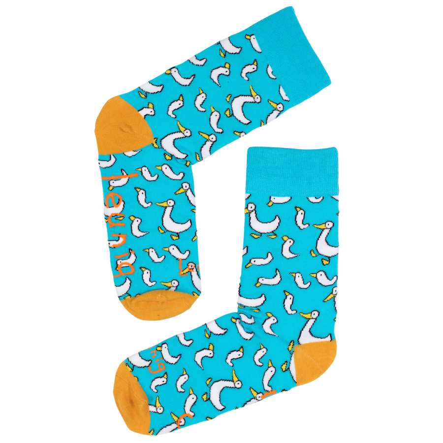 Leunig Duck Socks Blue