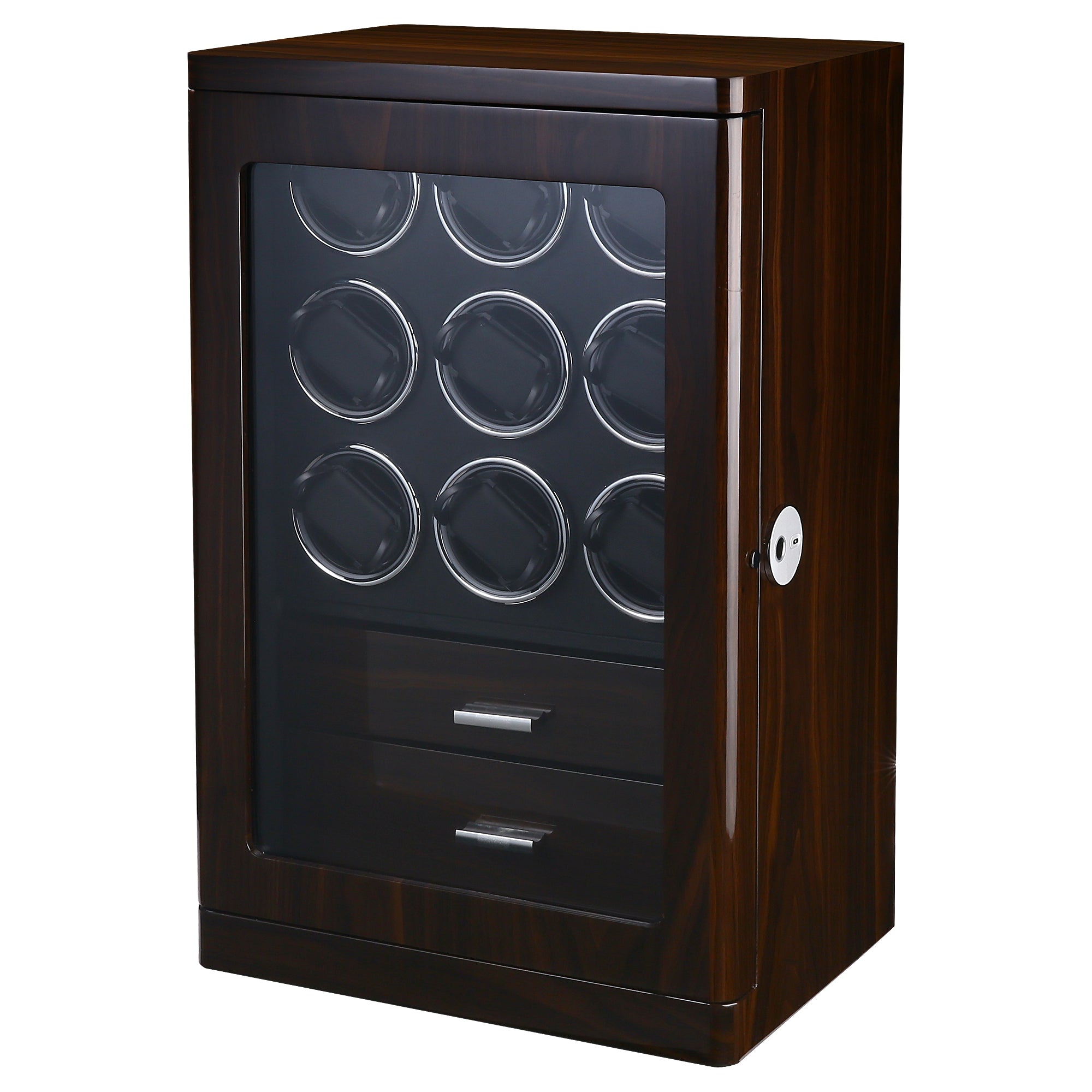 Esperance Watch Winder for 9 Watches with Fingerprint Lock and Drawer