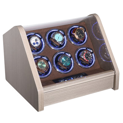 Tweed Watch Winder for 6 Watches