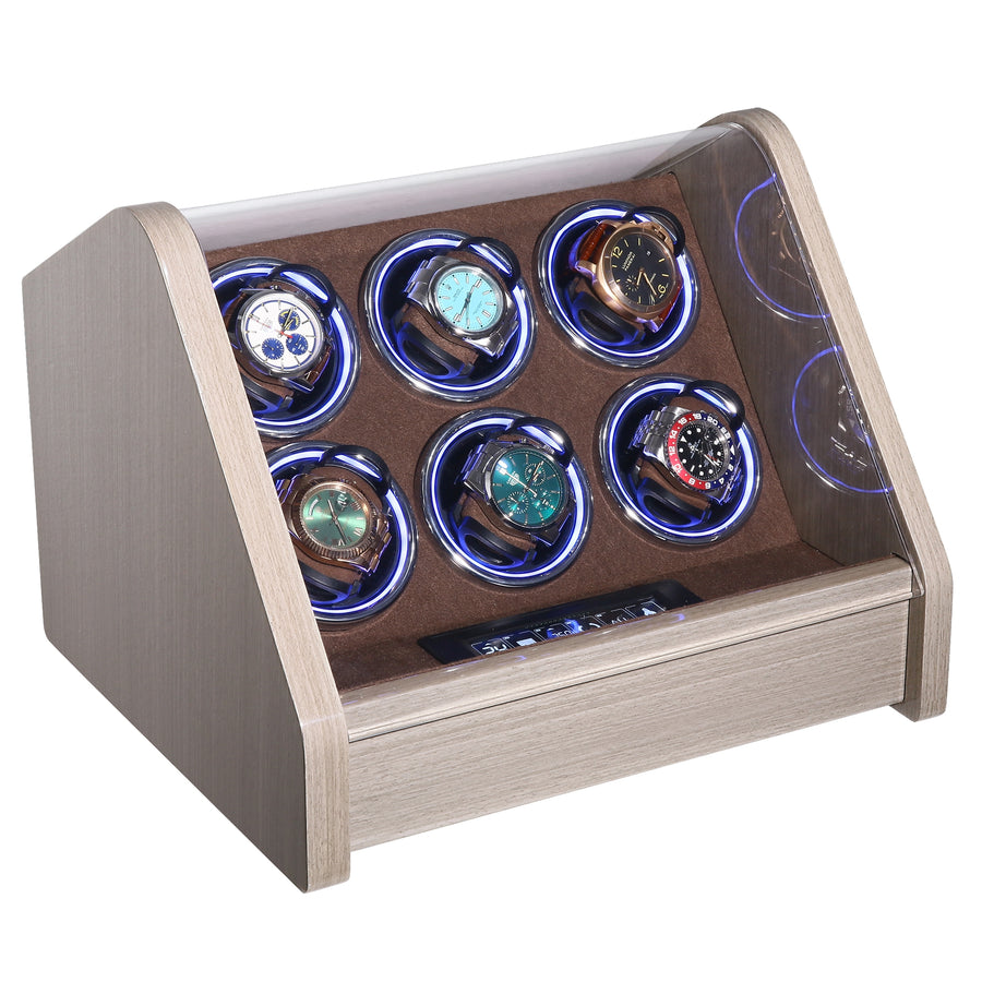 Tweed Watch Winder for 6 Watches