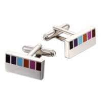 Multicolour Enamel Tie Clip & Cufflink Set Gift Set Clinks Australia 