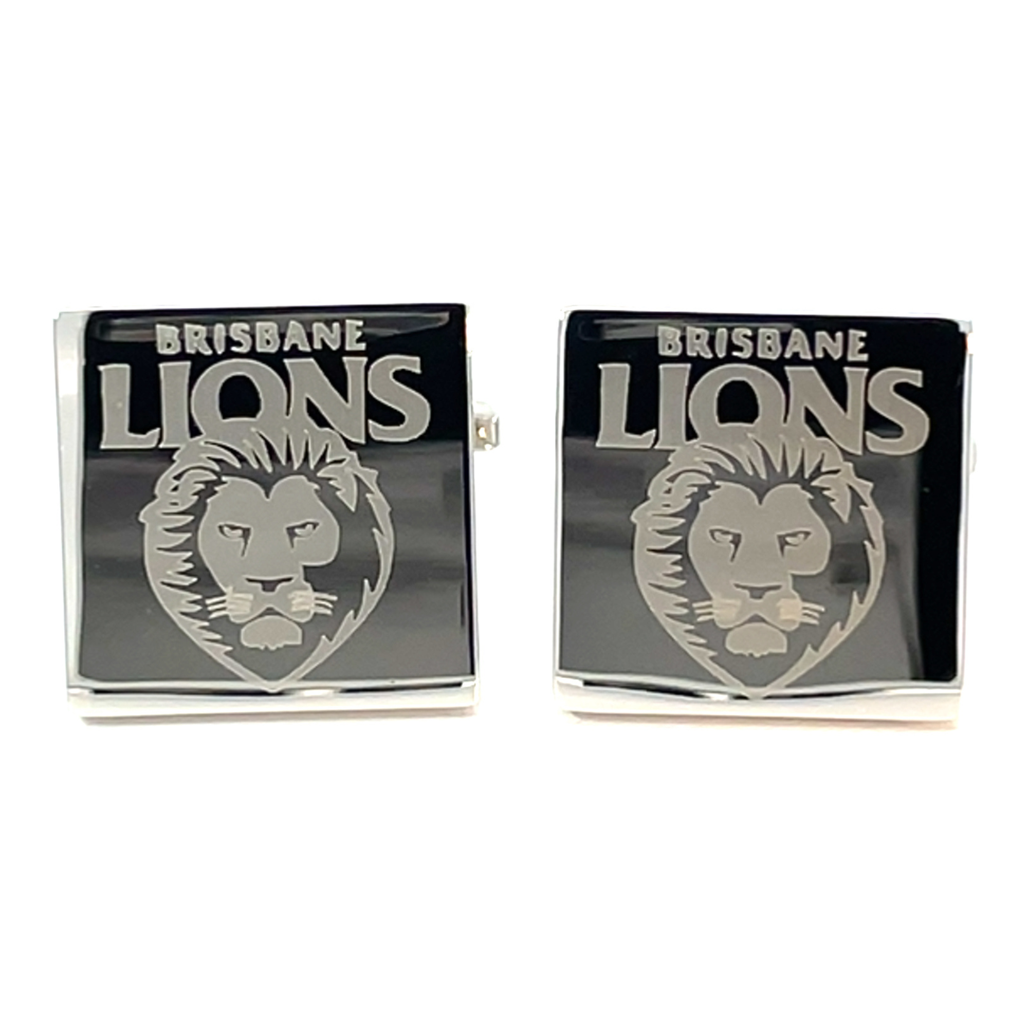 Silver Brisbane Lions AFL Cufflinks