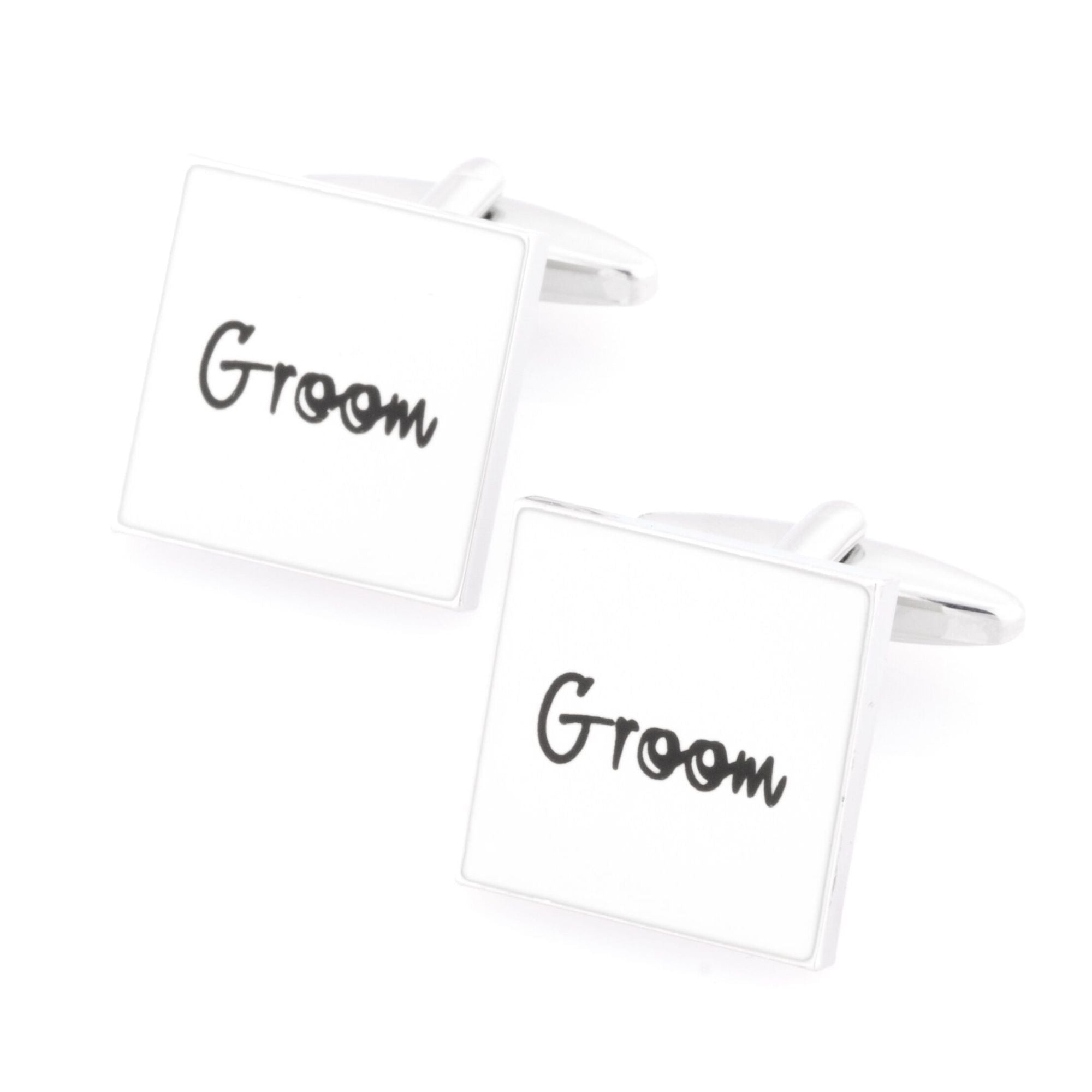 Groom White Wedding Cufflinks