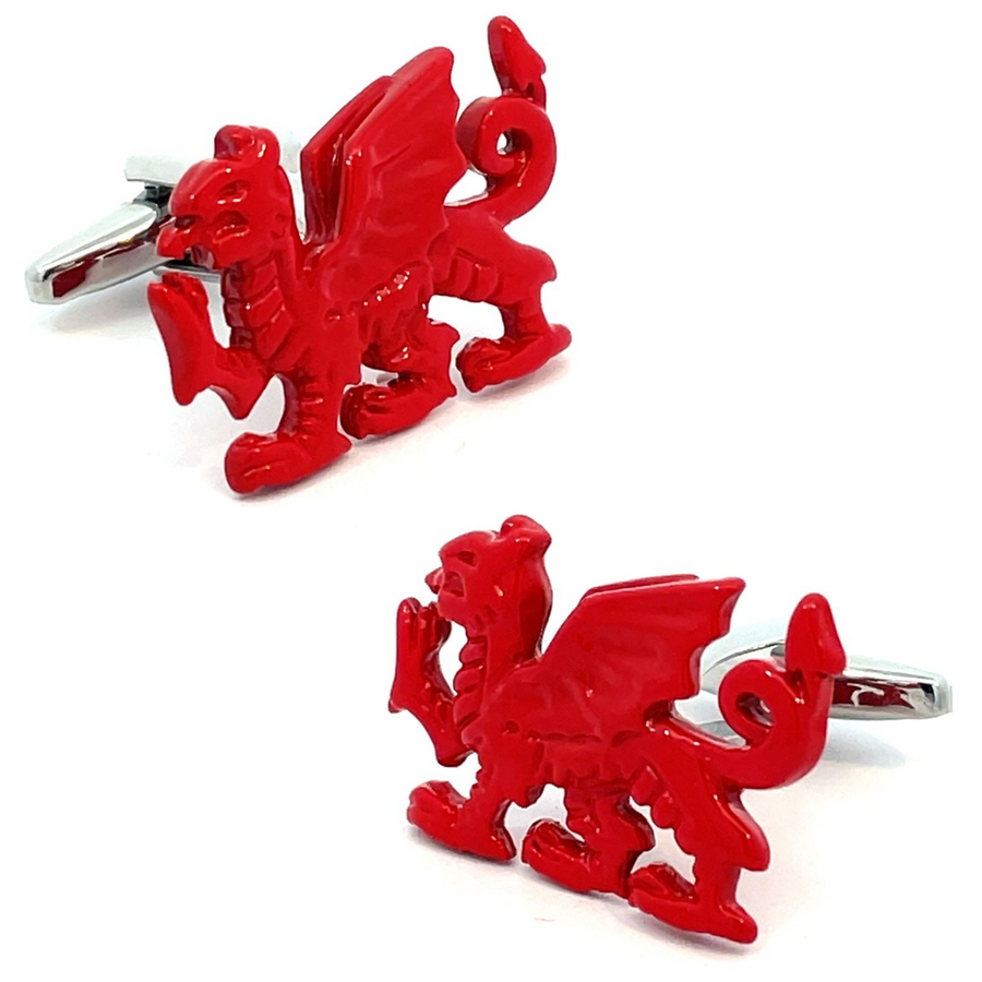 Red Welsh Dragon Cufflinks