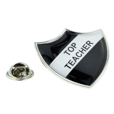 Top Teacher School Style Lapel Pin Badge