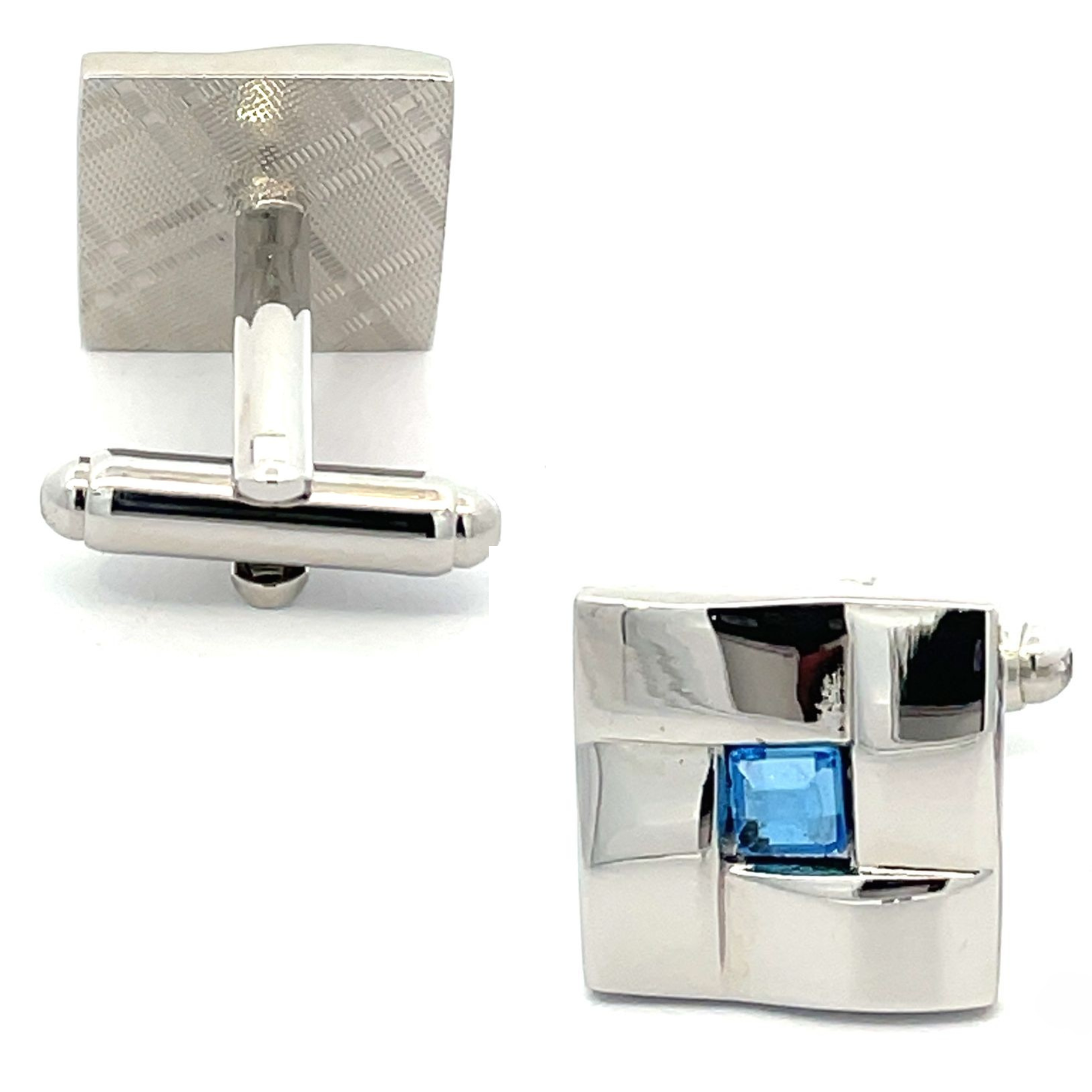 Sky Blue Weave Cufflinks